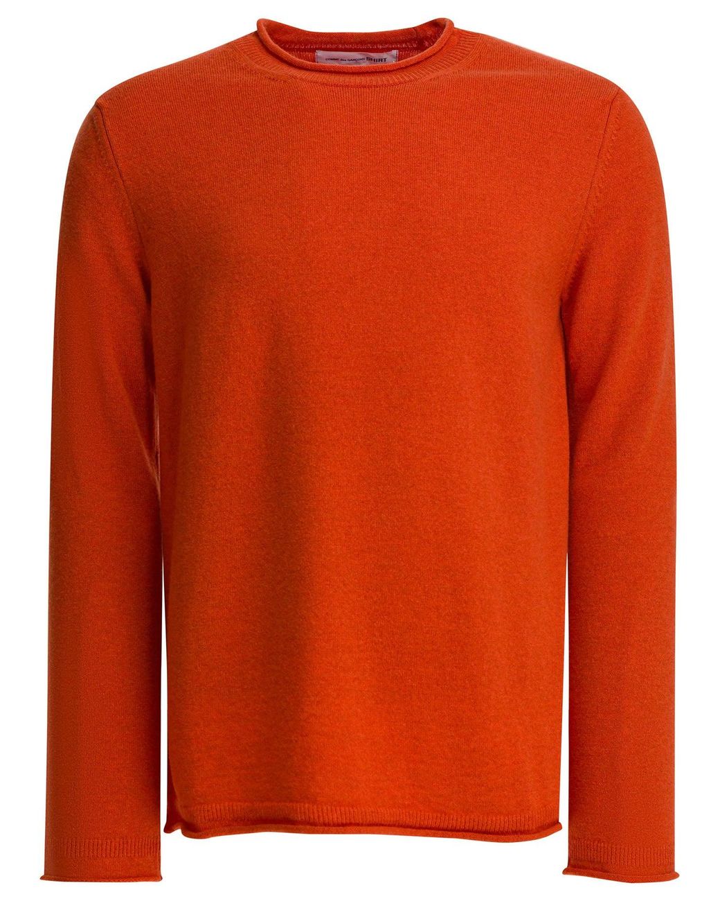 Comme des Garçons Orange Wool Crewneck Sweater for men