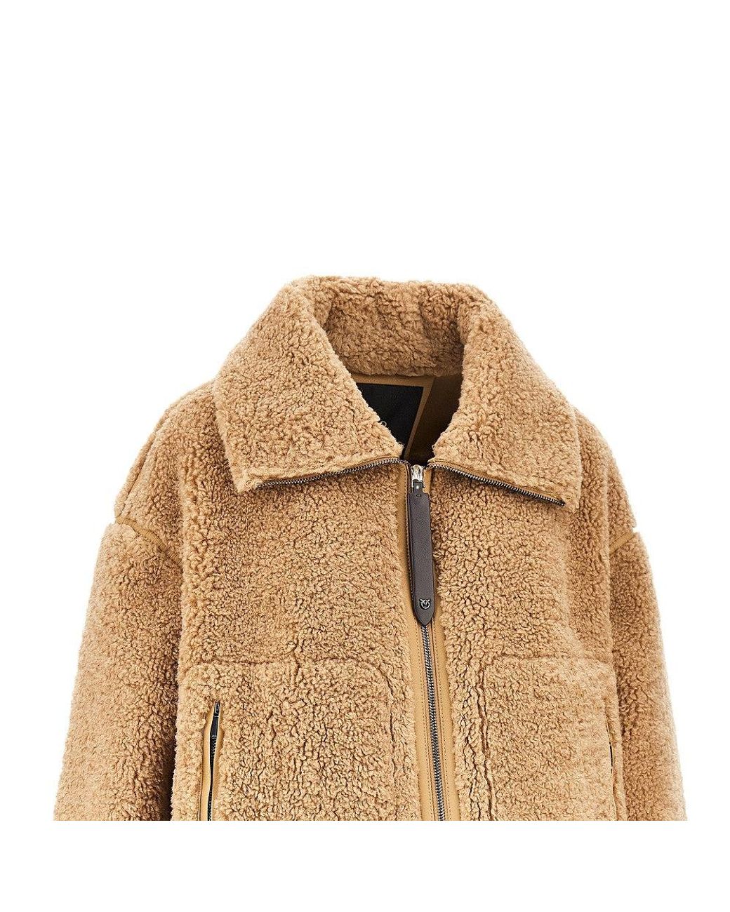 Pinko Natural Faux Shearling Jacket