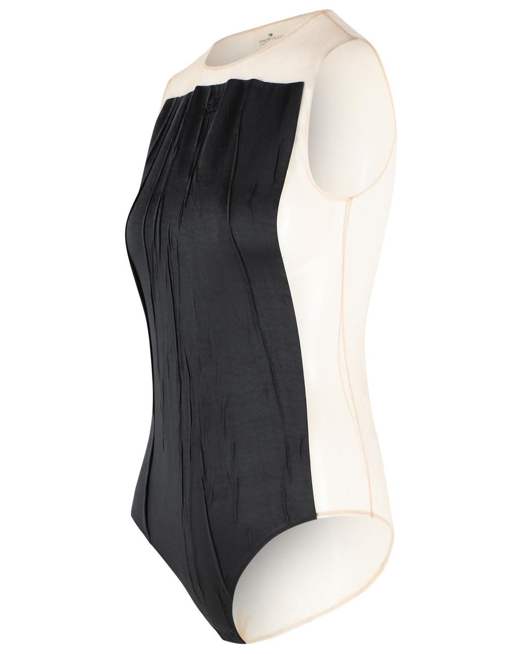 Courreges Black And Polyester Bodysuit
