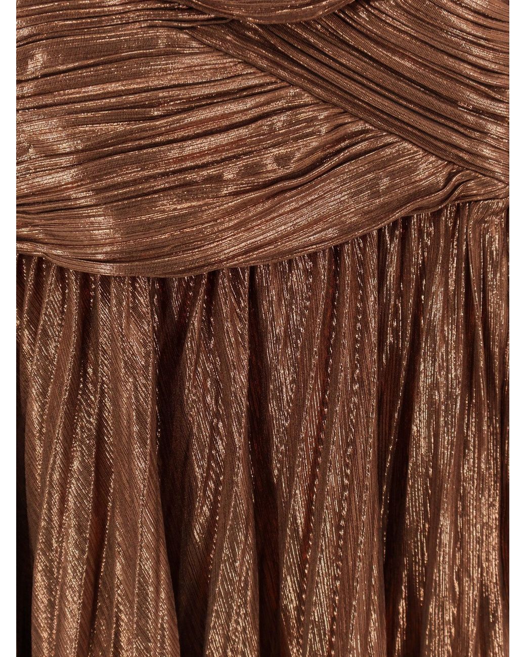 retroféte Brown Pleated Dress