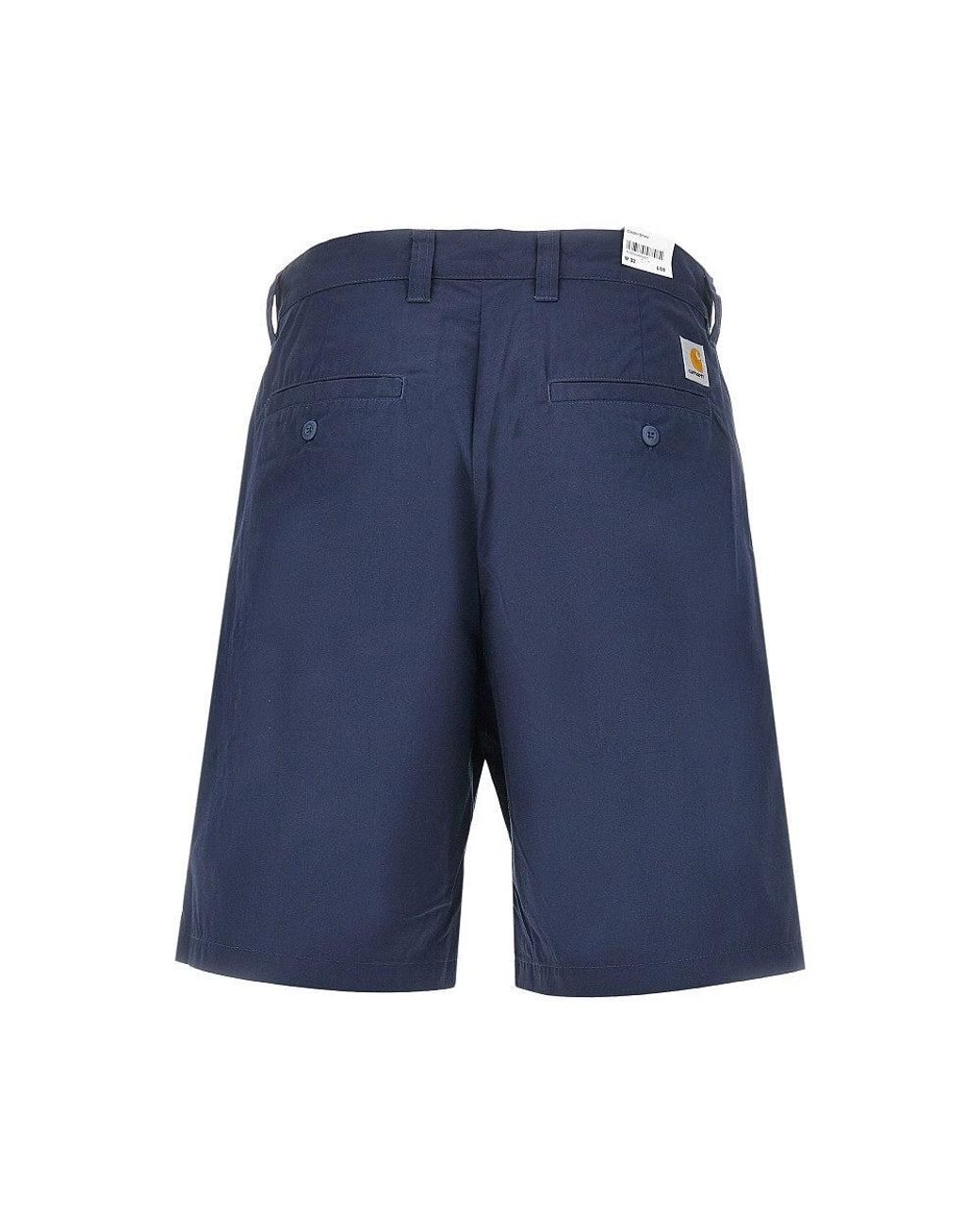 Carhartt Blue 'Calder' Cotton-Blend Shorts for men
