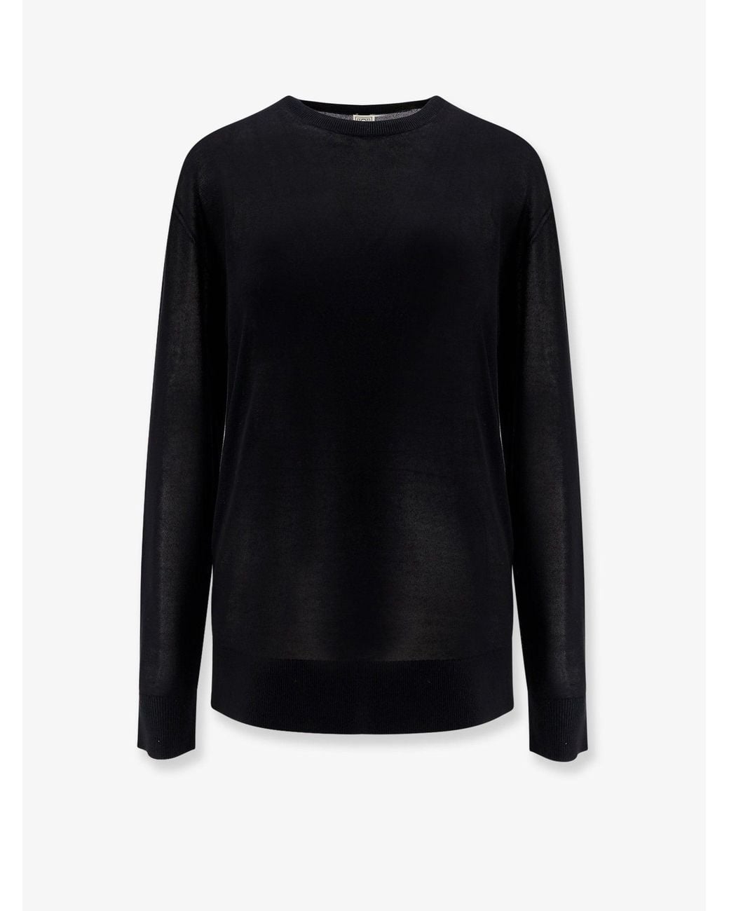 Totême Black Lyocell Sweater