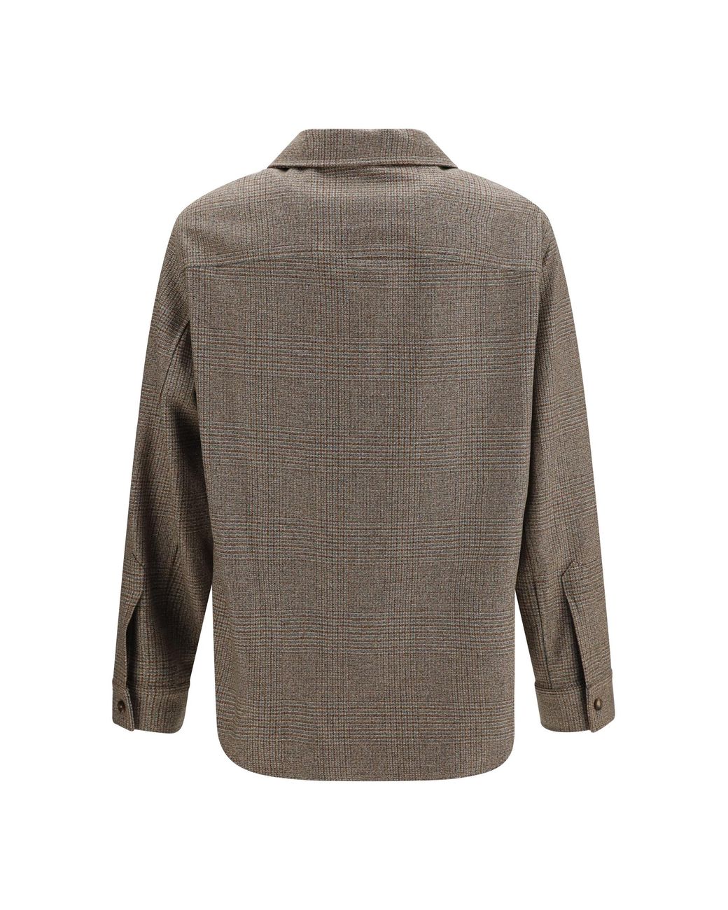 Loro Piana Gray Wool Shirt Sky for men