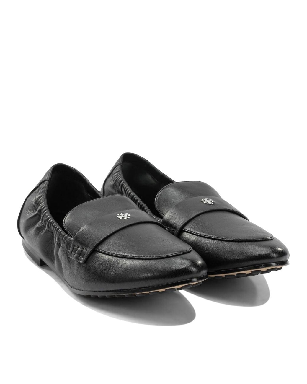 Tory Burch Black Gathered Detail Loafers