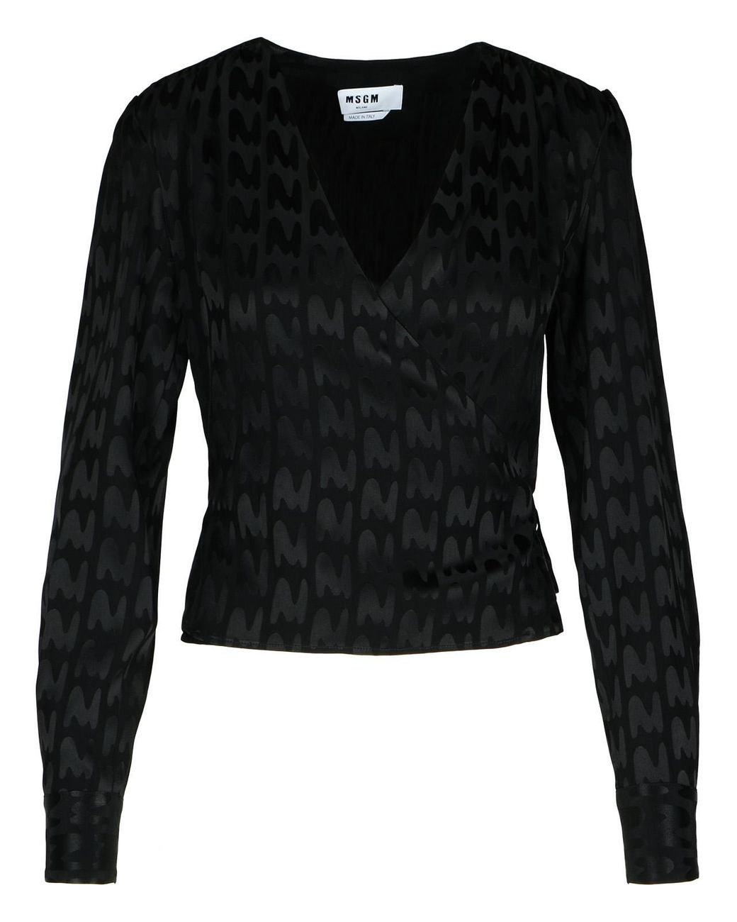 MSGM Black Viscose Blend Blouse