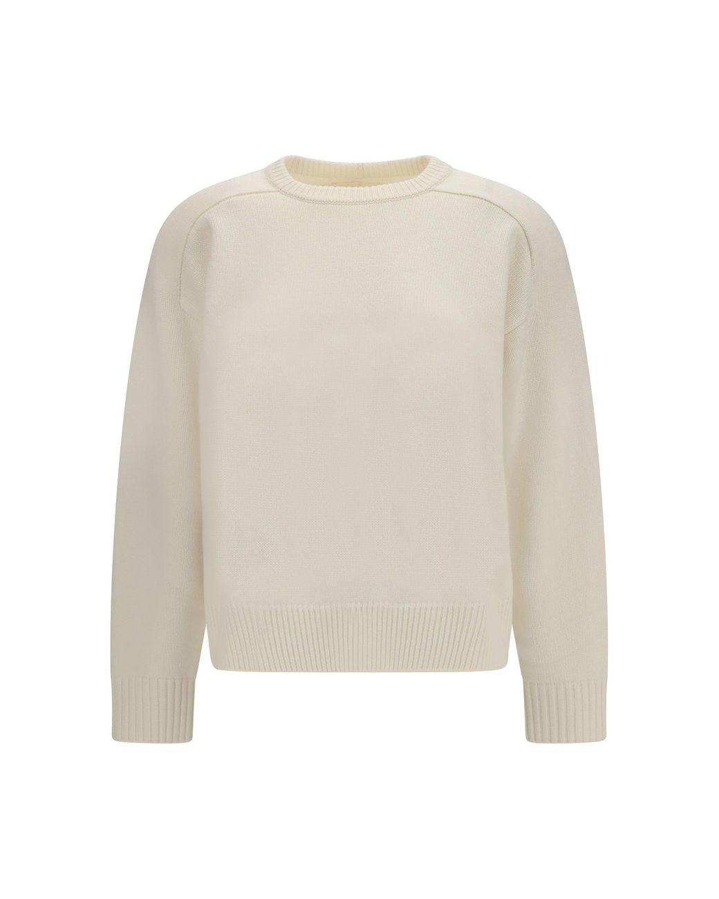 Loulou de Saison White Breha Wool Cashmere Sweater Ivory