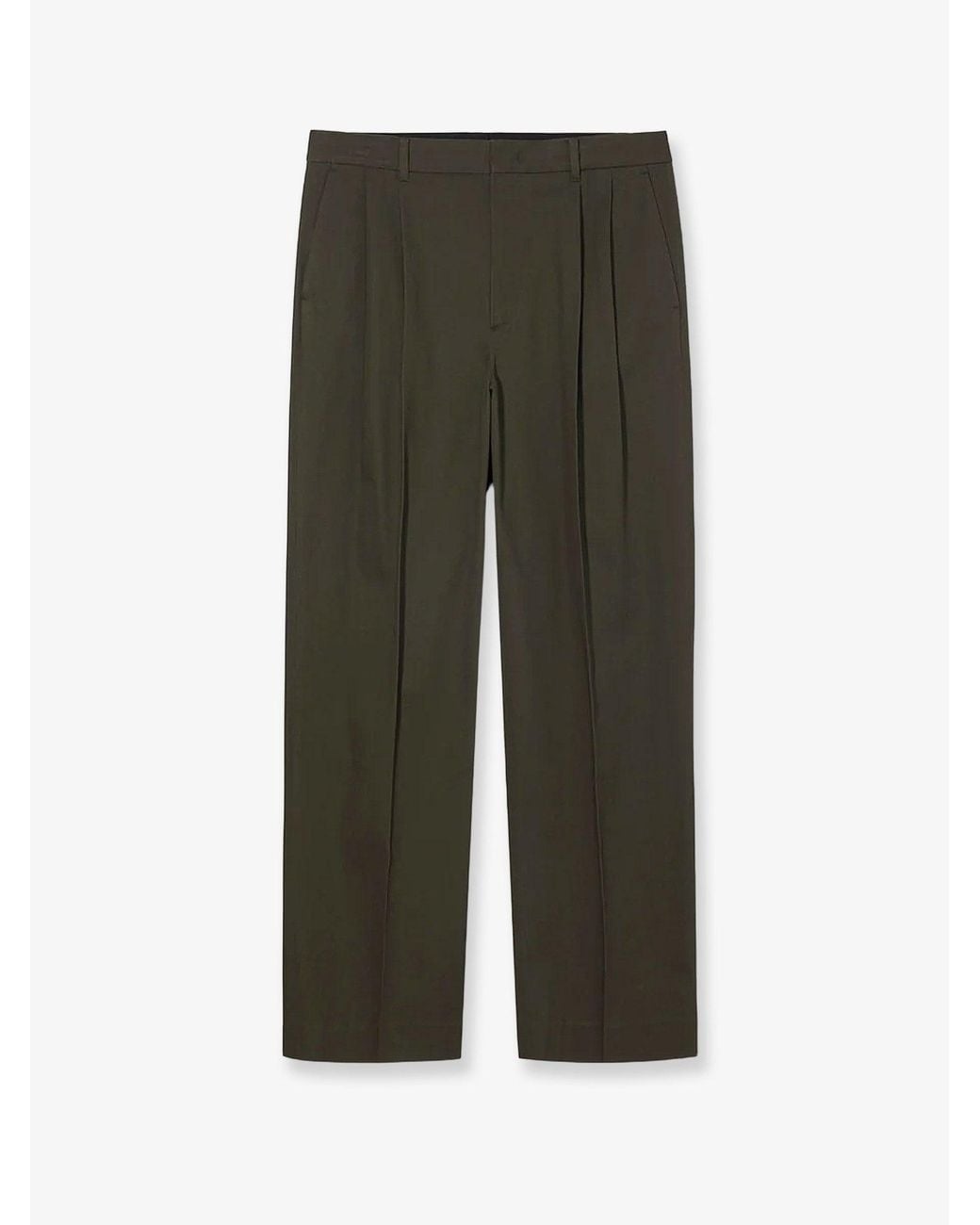 DUNST Green Tailored Trousers With Pleats for men