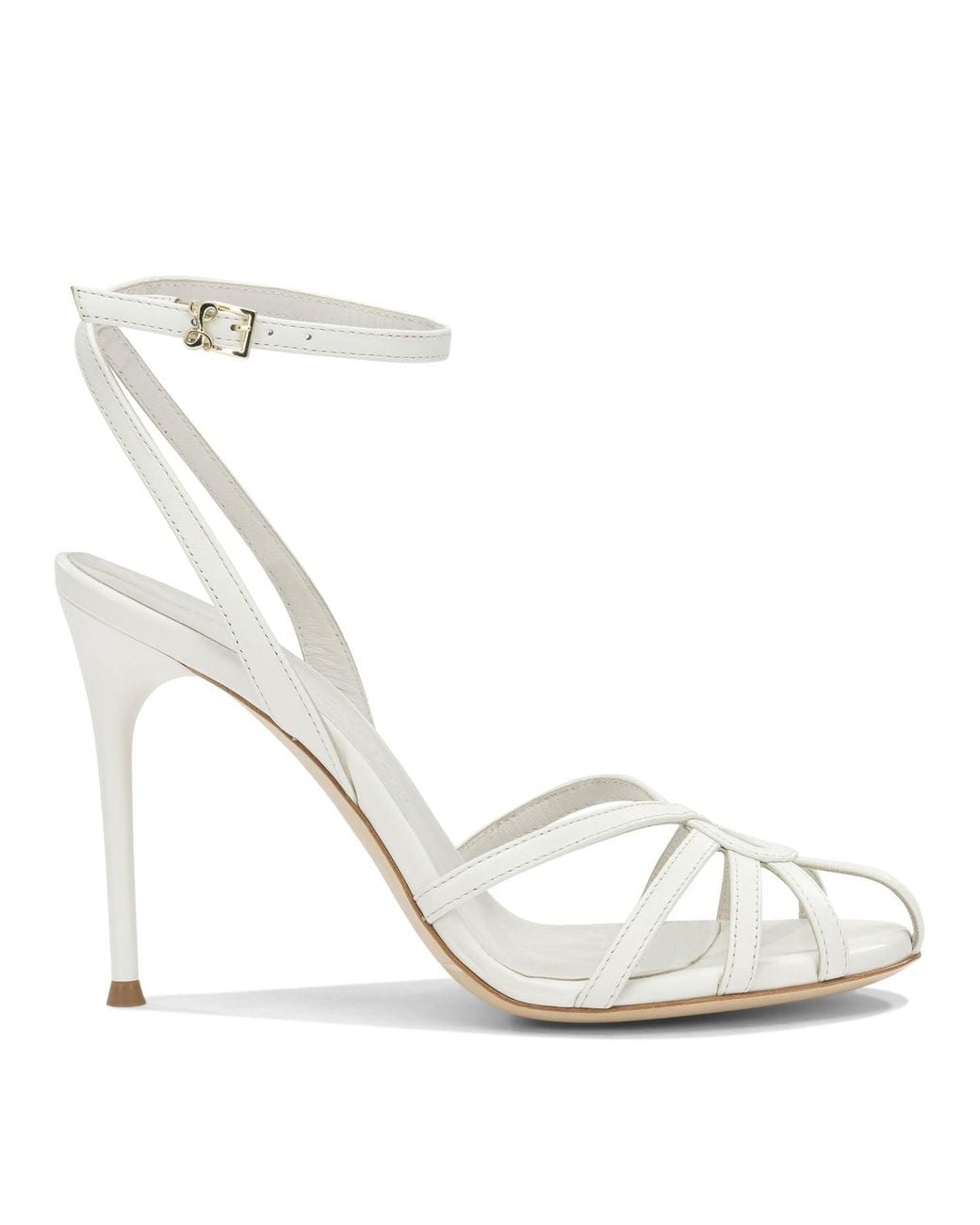 Sergio Levantesi White Leather Sandals