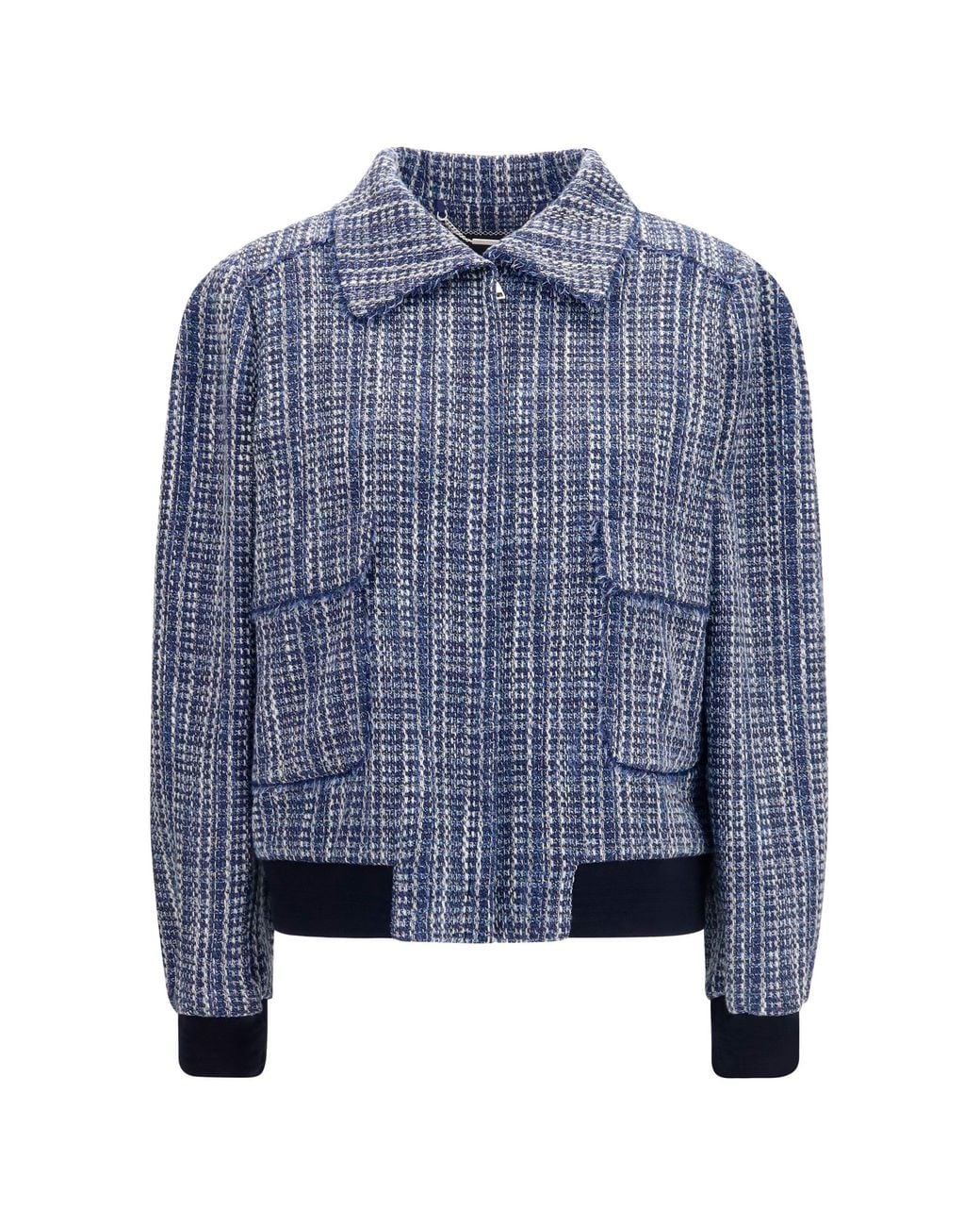 Kiton Blue Tweed Jacket