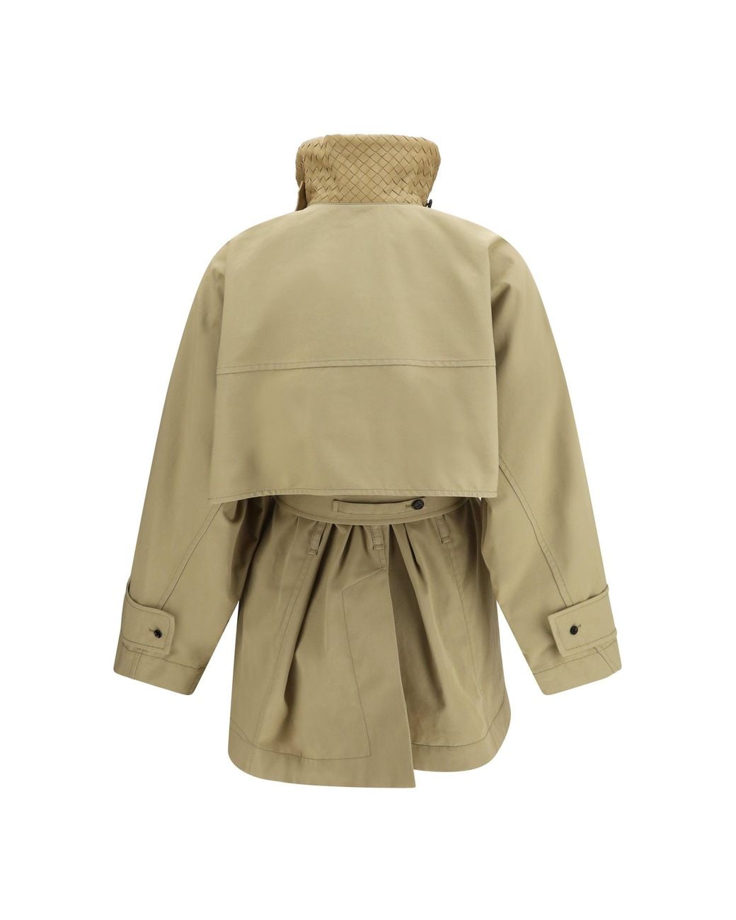 Bottega Veneta Natural Cotton Trench Coat Sahara