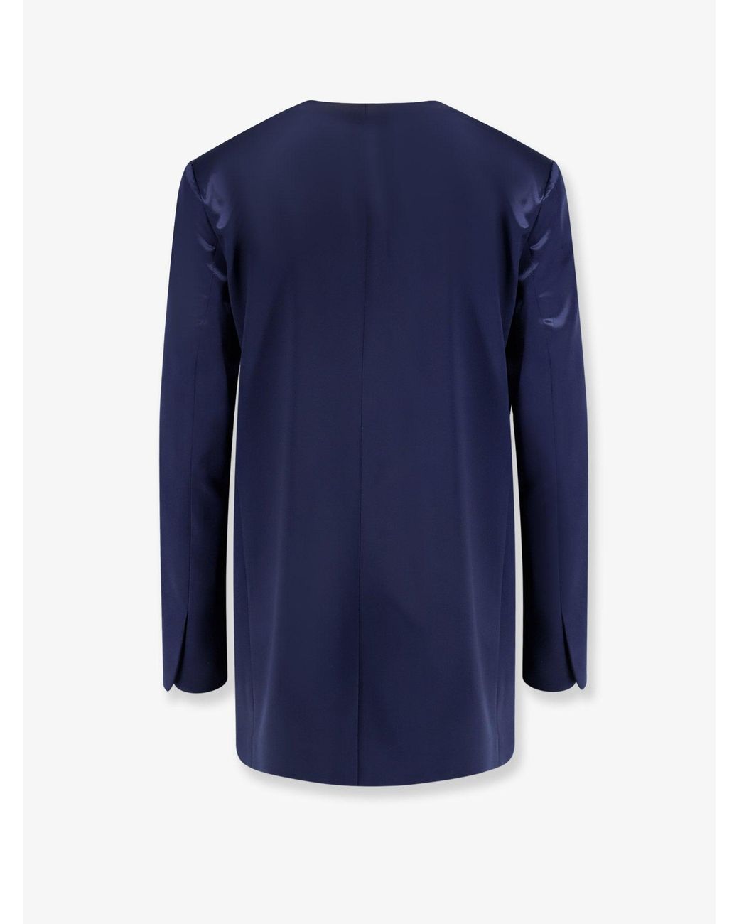 Alberta Ferretti Blue Satin Blazer