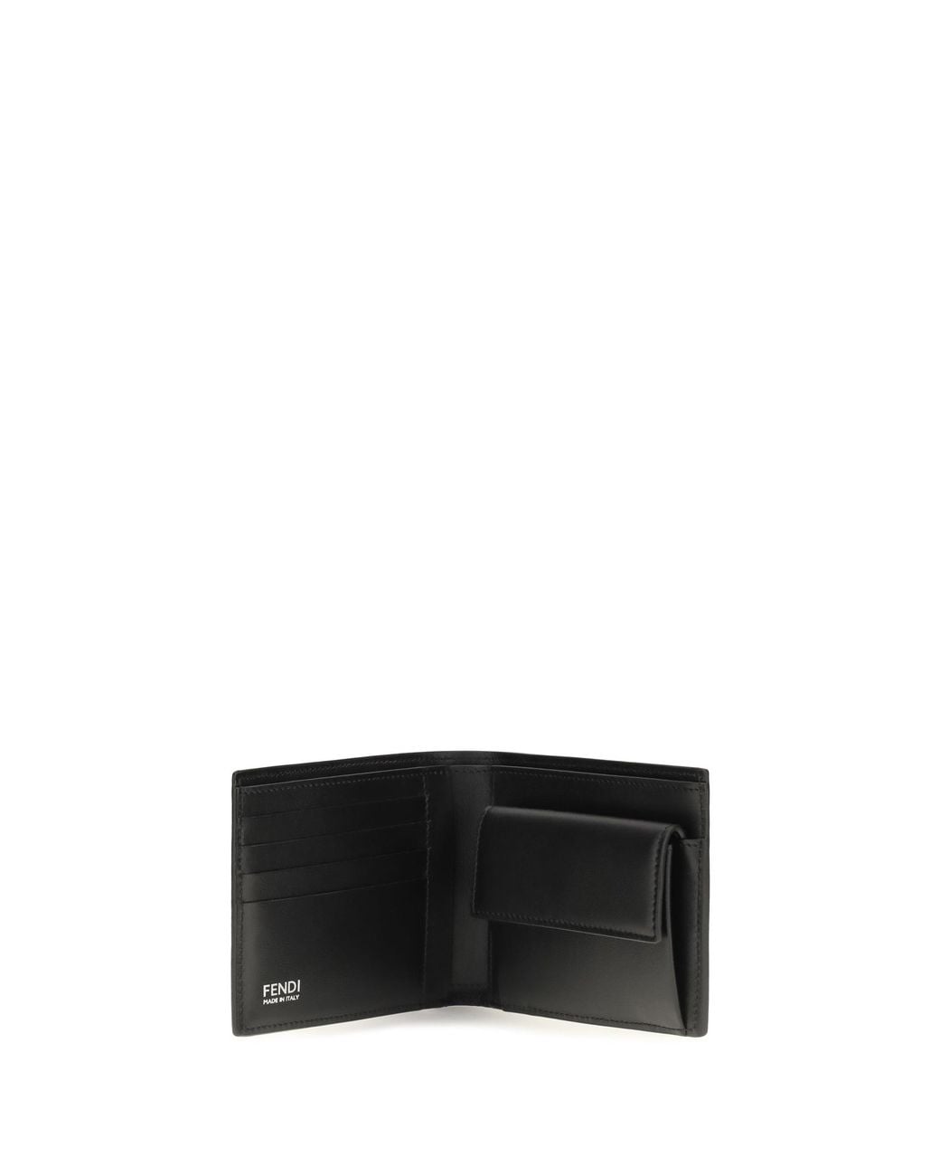 Fendi Gray Leather Bifold Wallet for men
