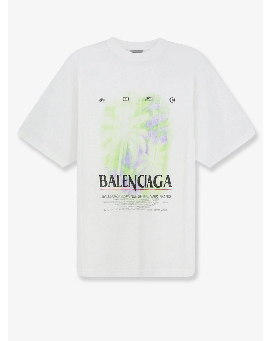 Balenciaga White The Window Cotton T-Shirt for men