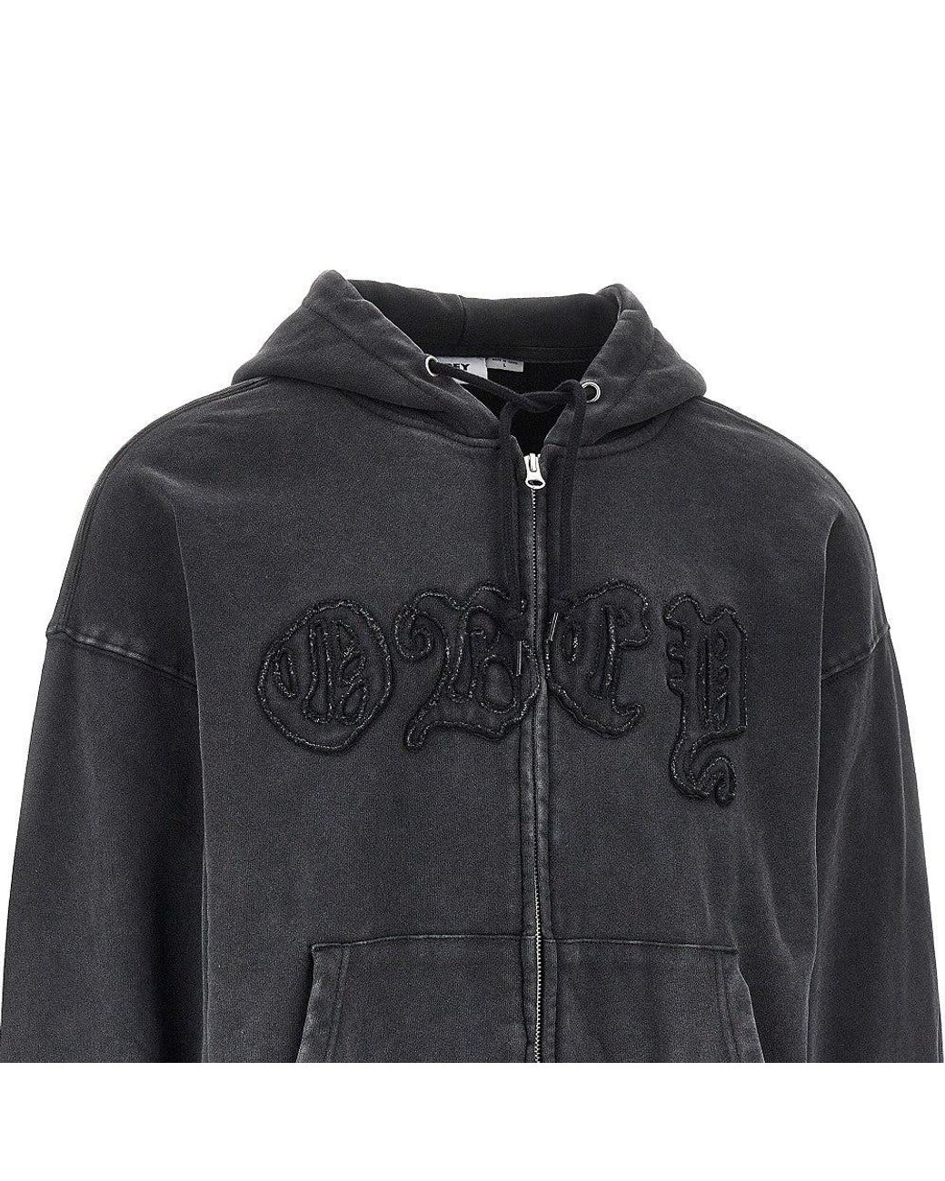 Obey Black Cotton-Blend 'Gothic' Sweatshirt for men