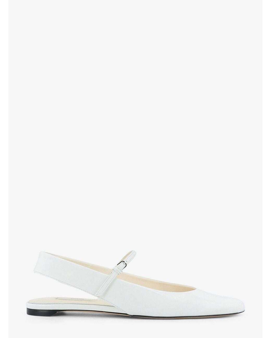 Totême White Leather Ballet Flats