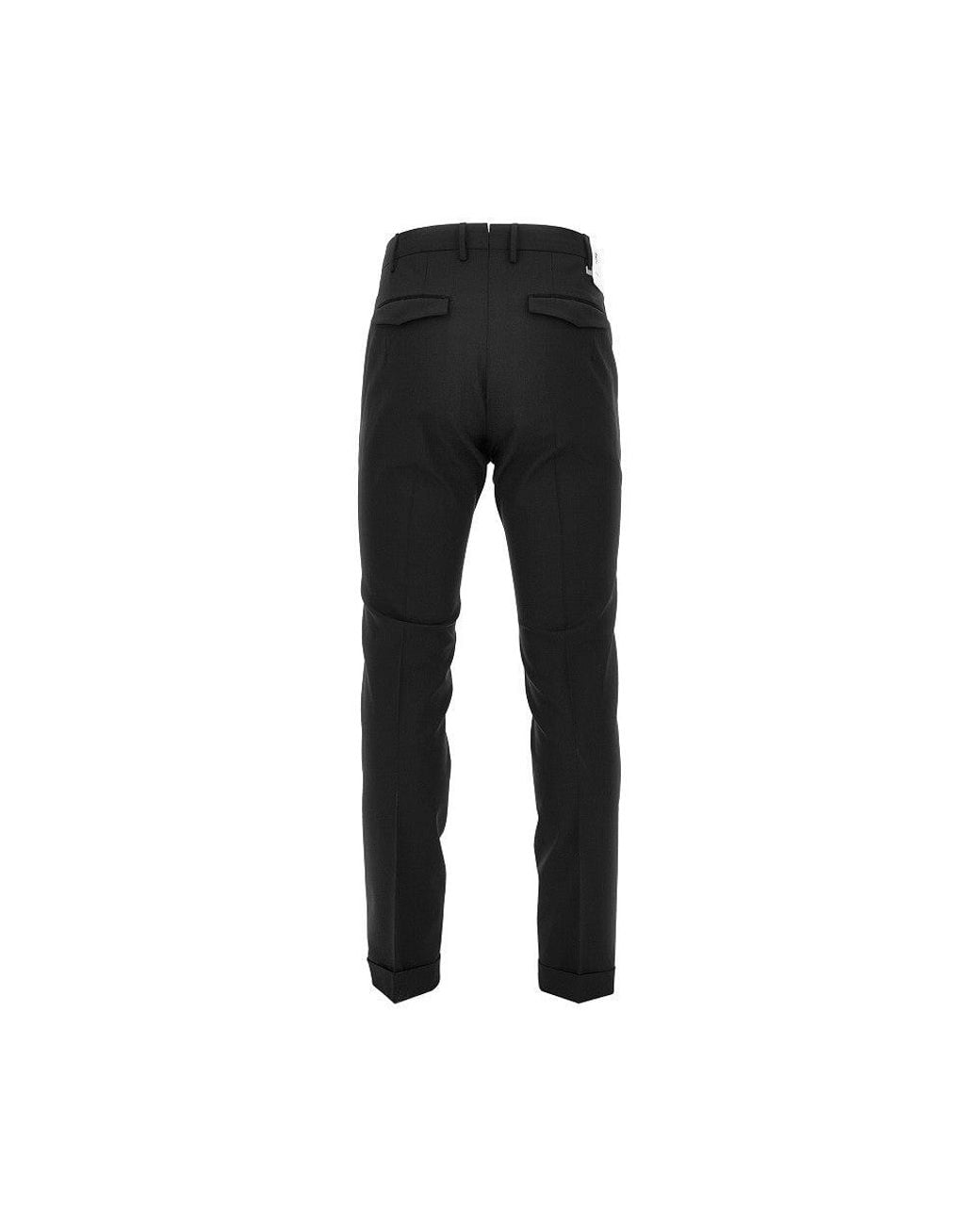 PT Torino Black Stretch Wool Master Fit Pants for men
