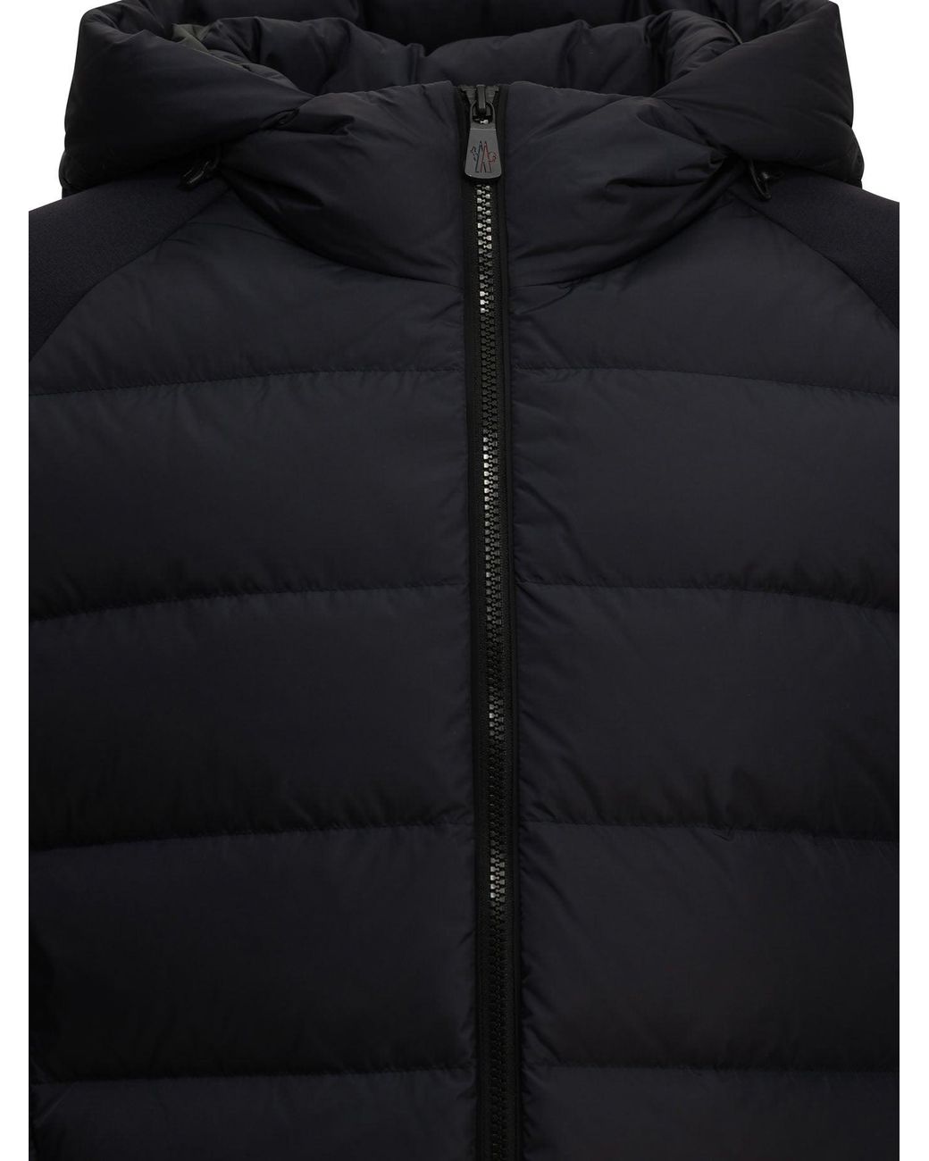 Moncler Black Padded Zip-Up Sweatshirt for men