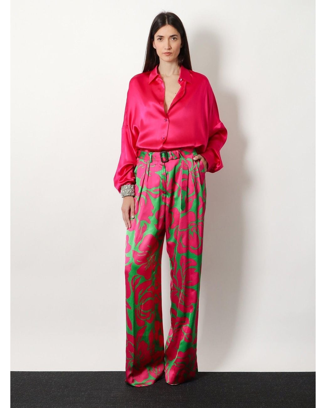 Dries Van Noten Pink Silk Blouse