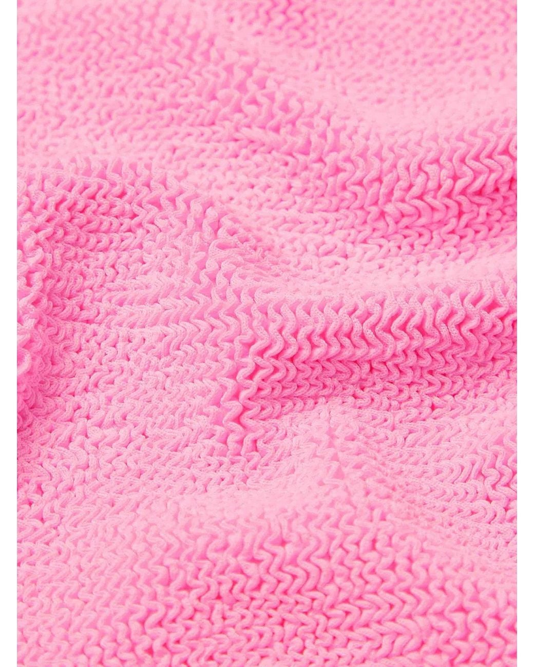 Hunza G Pink Crinkle One-Piece Swimsuit