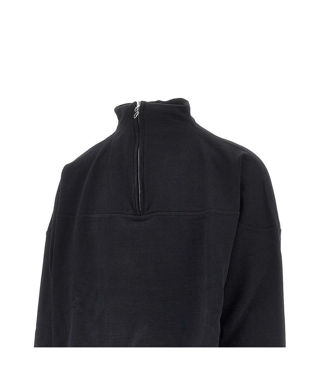 Jacquemus Blue 'Rond Carré' Quarter-Zip Sweatshirt for men