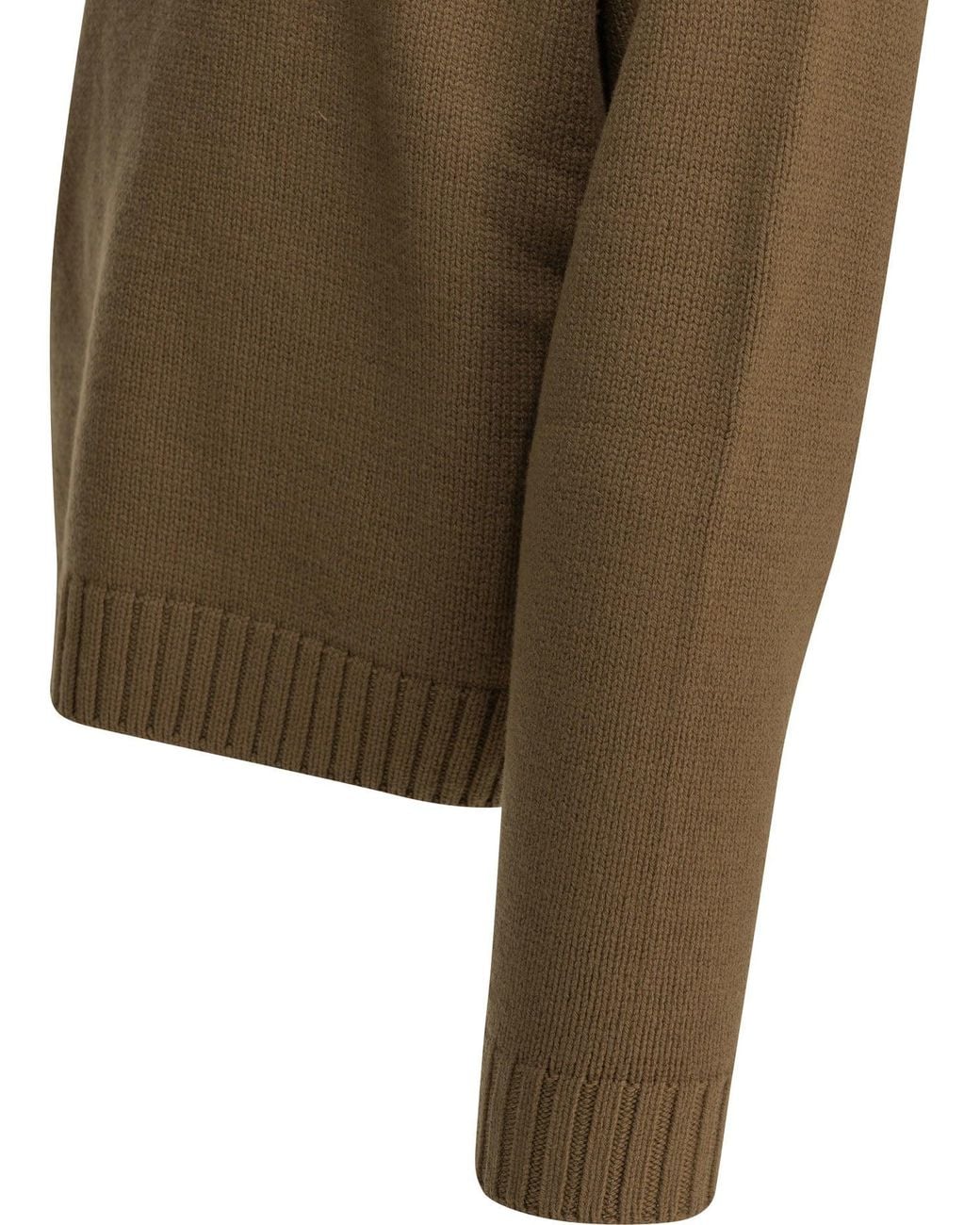 Tom Ford Green Cashmere Wool Blend Half-Zip Sweater