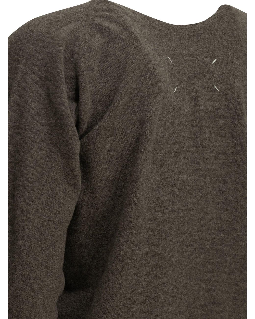 Maison Margiela Gray Lived-In V-Neck Sweater
