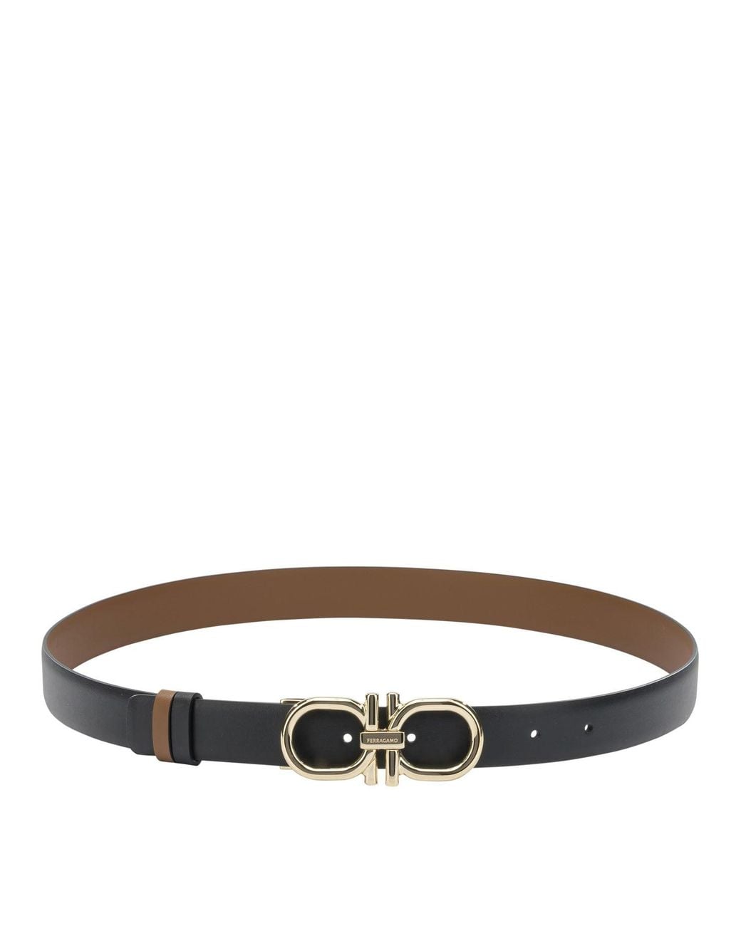 Ferragamo Gray Leather Belt