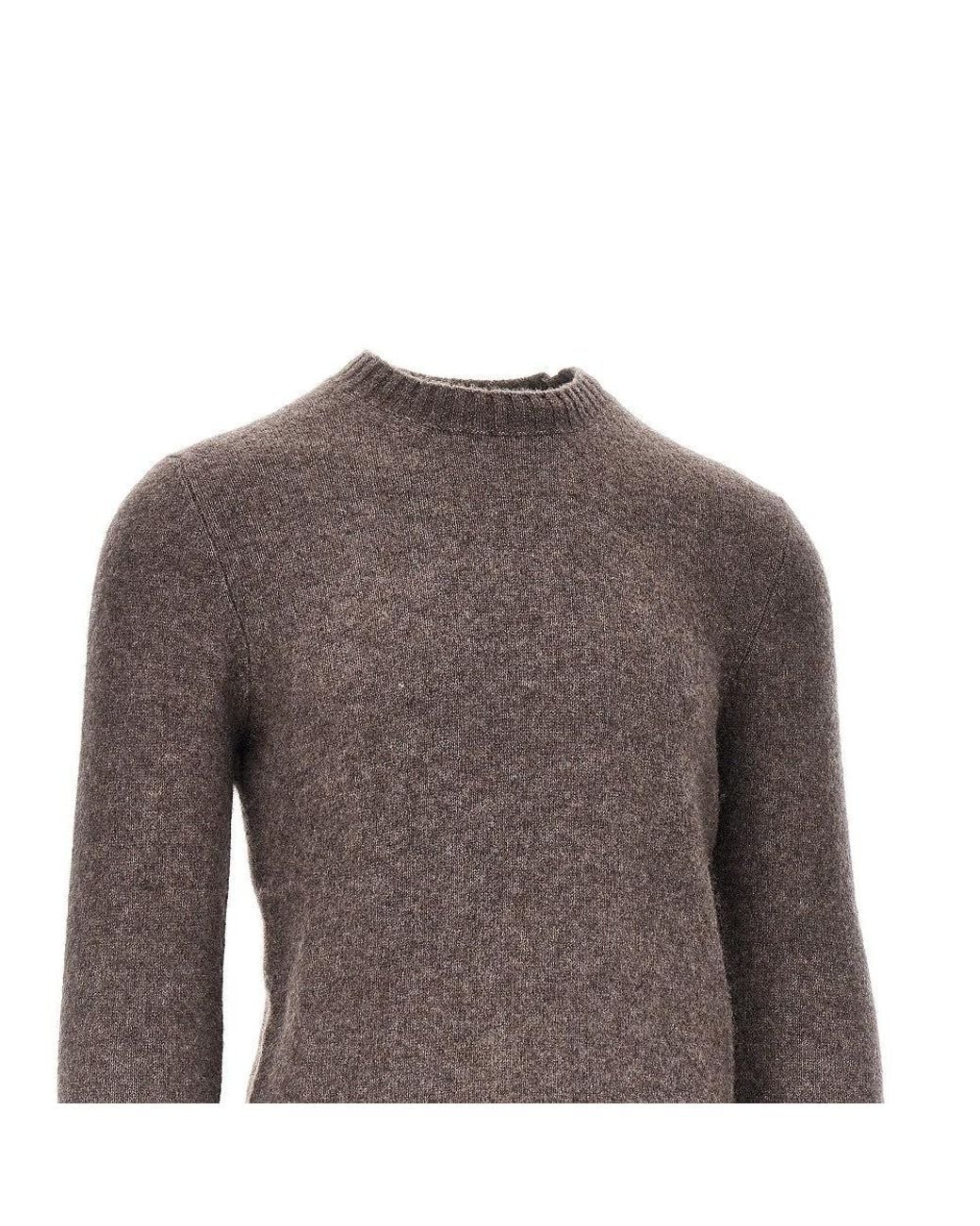Piacenza 1733 Brown Silk And Cashmere Blend Sweater for men