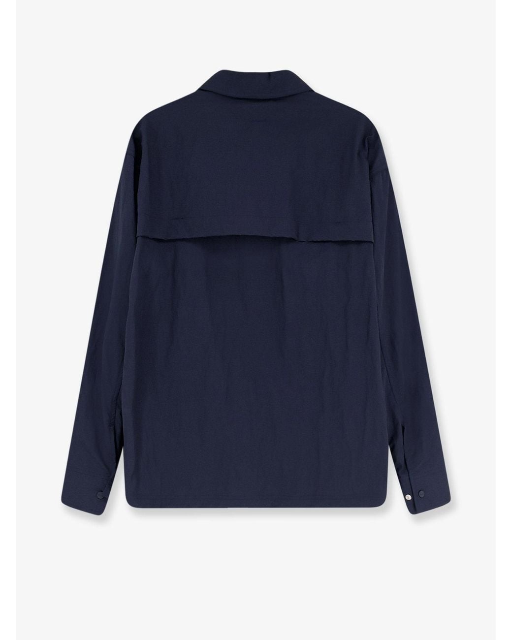 Laminar Blue Wrinkled Nylon Jacket for men