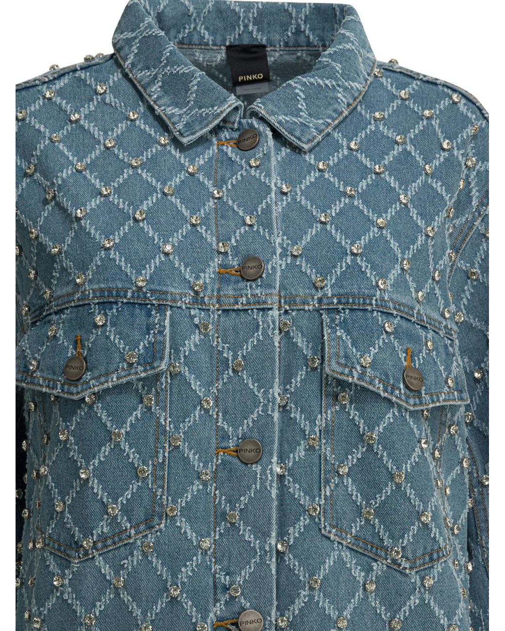 Pinko Lightblue Cotton Jacket