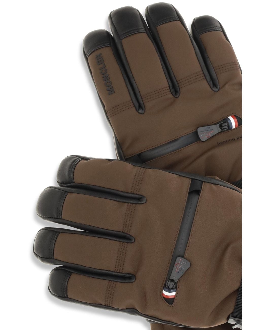 Moncler Brown Stretch-Nylon Padded Gloves for men