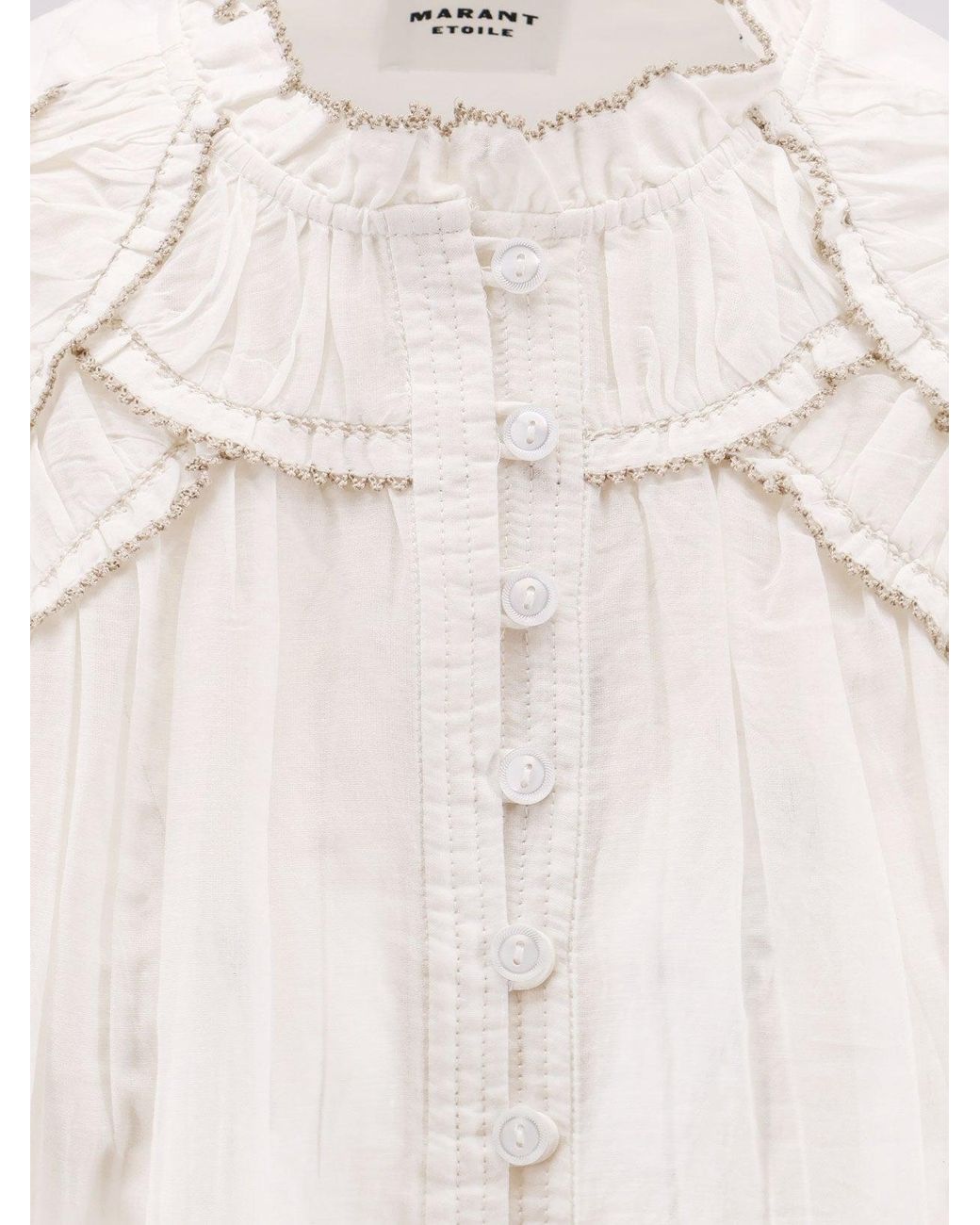 Isabel Marant White Marant Etoile Christa Biologic Cotton And Viscose Shirt