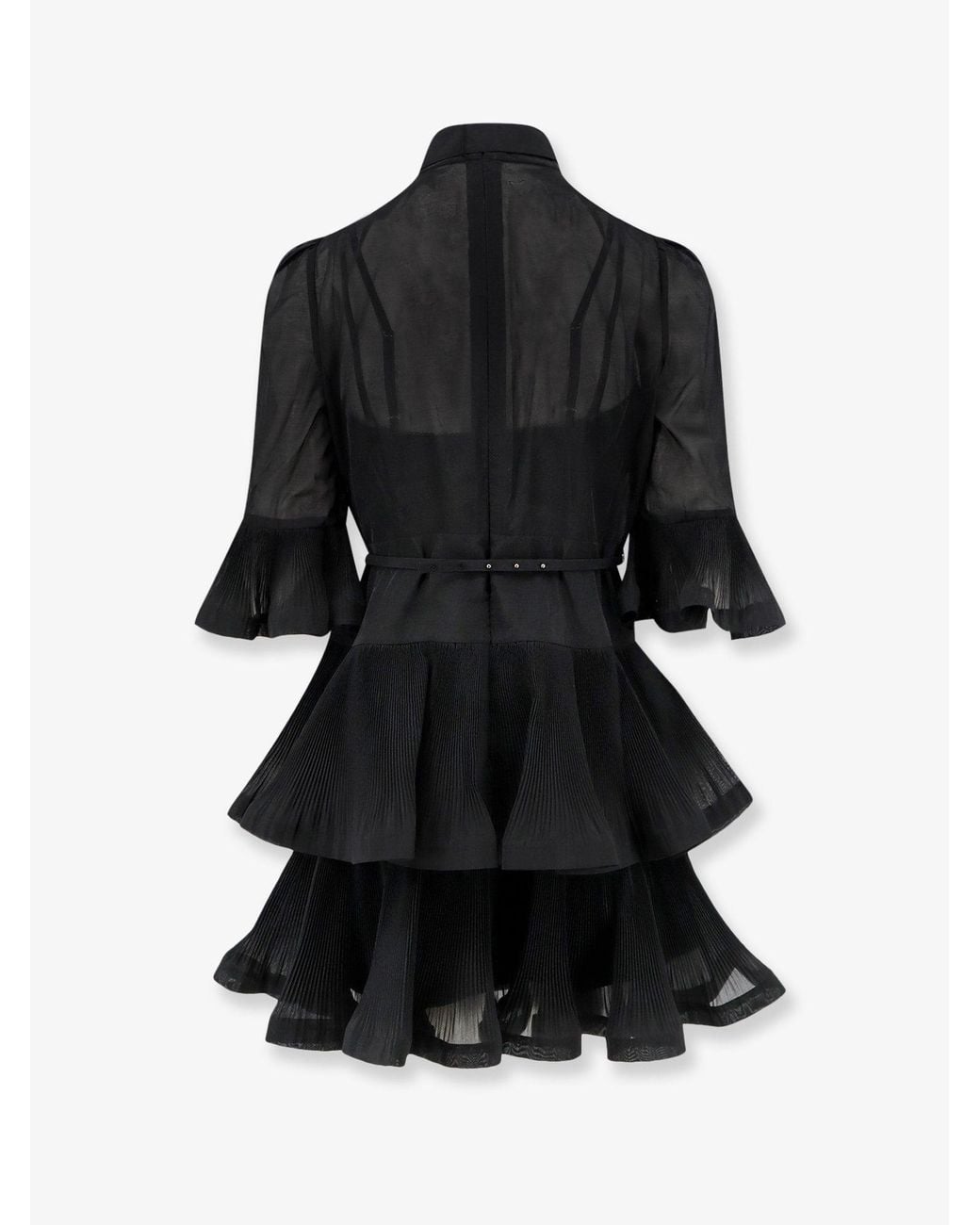 Zimmermann Black Short Pleated Dress