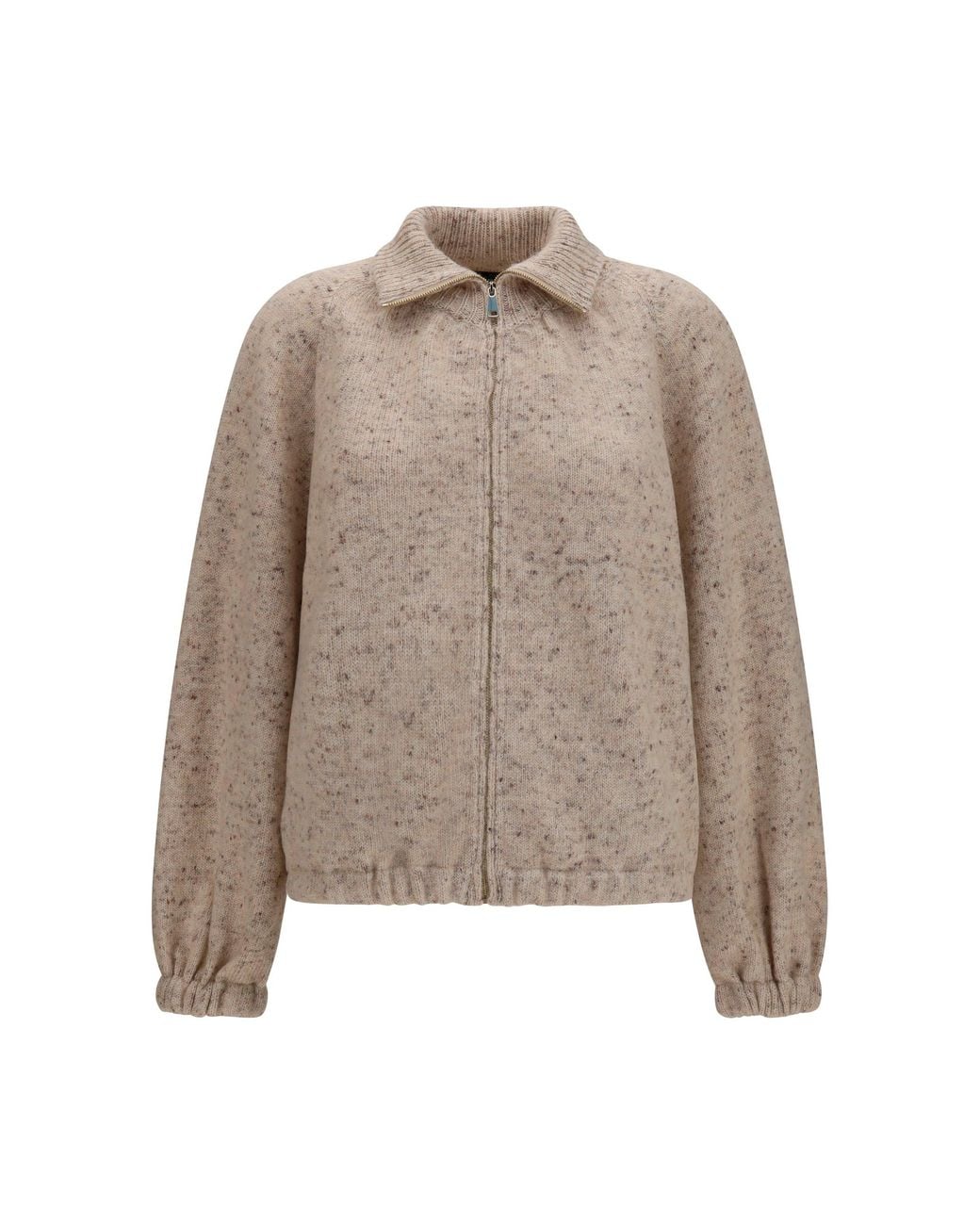Fabiana Filippi Natural Oversized Bouclé Yarn Bomber Jacket