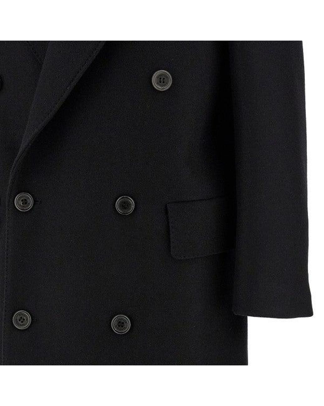 ARMARIUM Black 'Hadi' Wool And Cashmere Long Coat