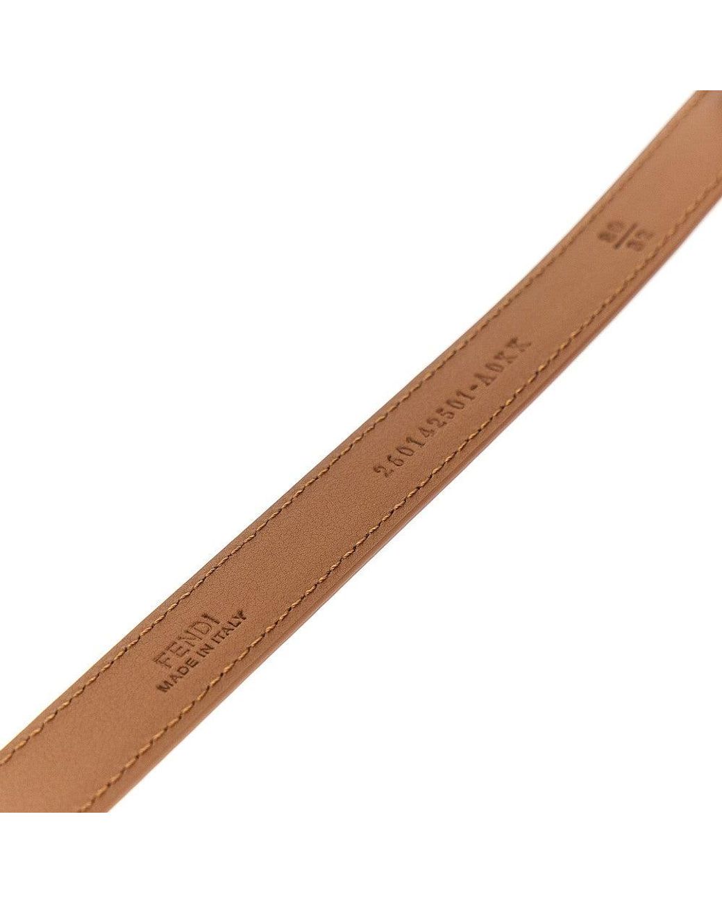 Fendi Brown 'Ff' Leather Belt