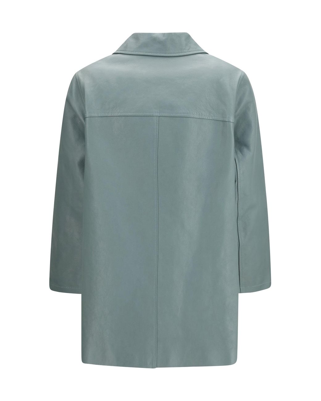 Chloé Blue Chloé Long Lambskin Leather Jacket