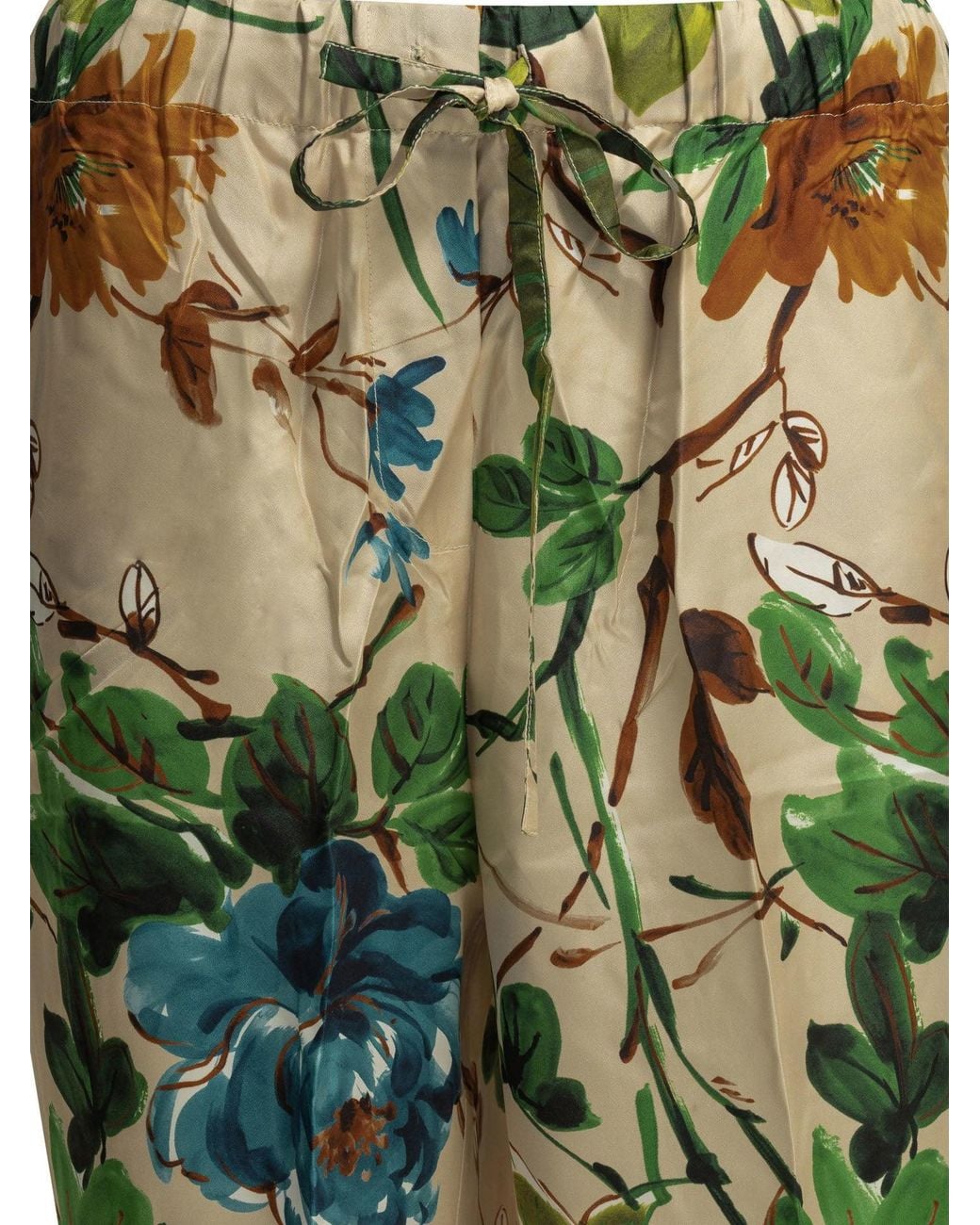 Samantha Sung Green Silk Trousers