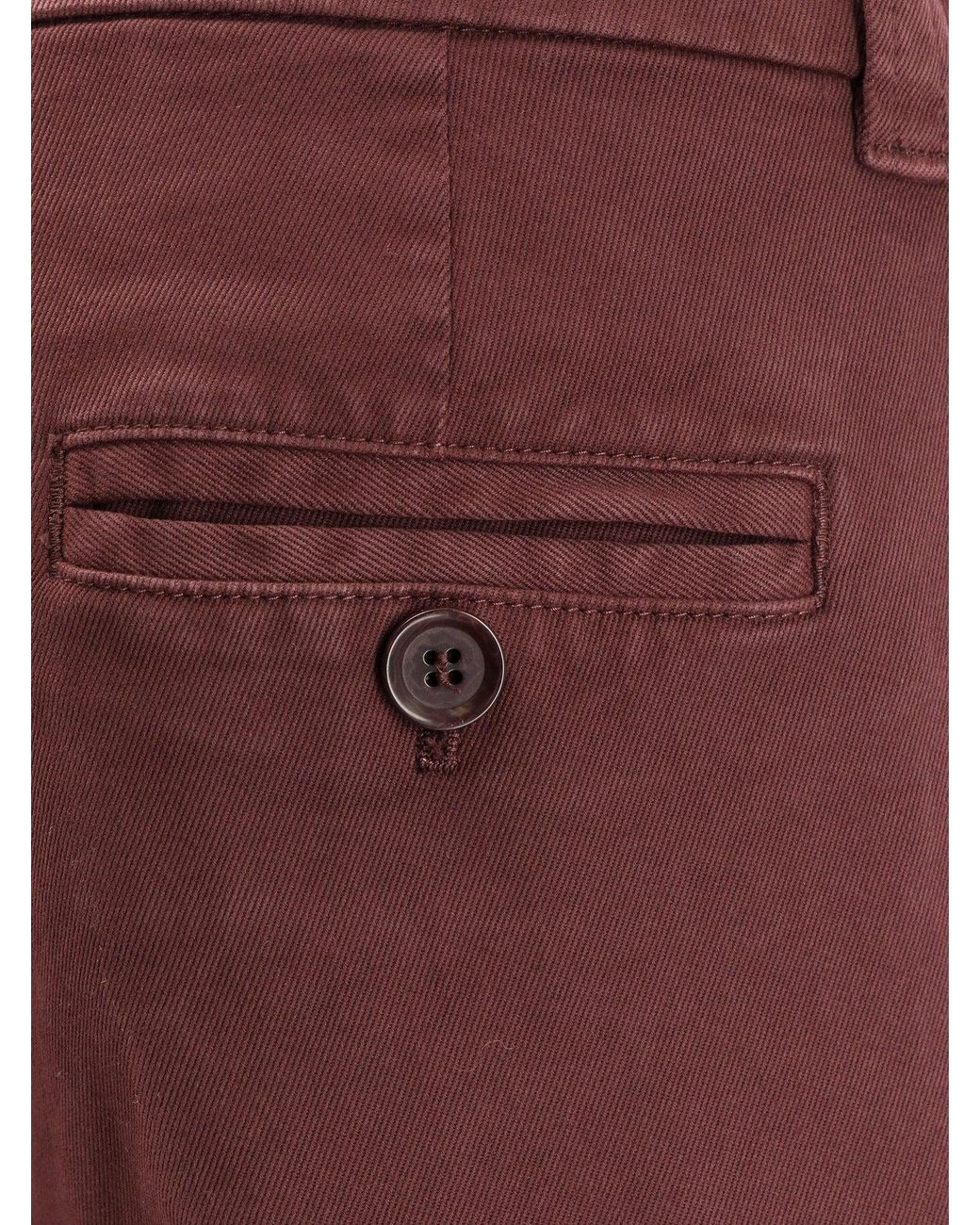 Aspesi Red Cotton Trousers