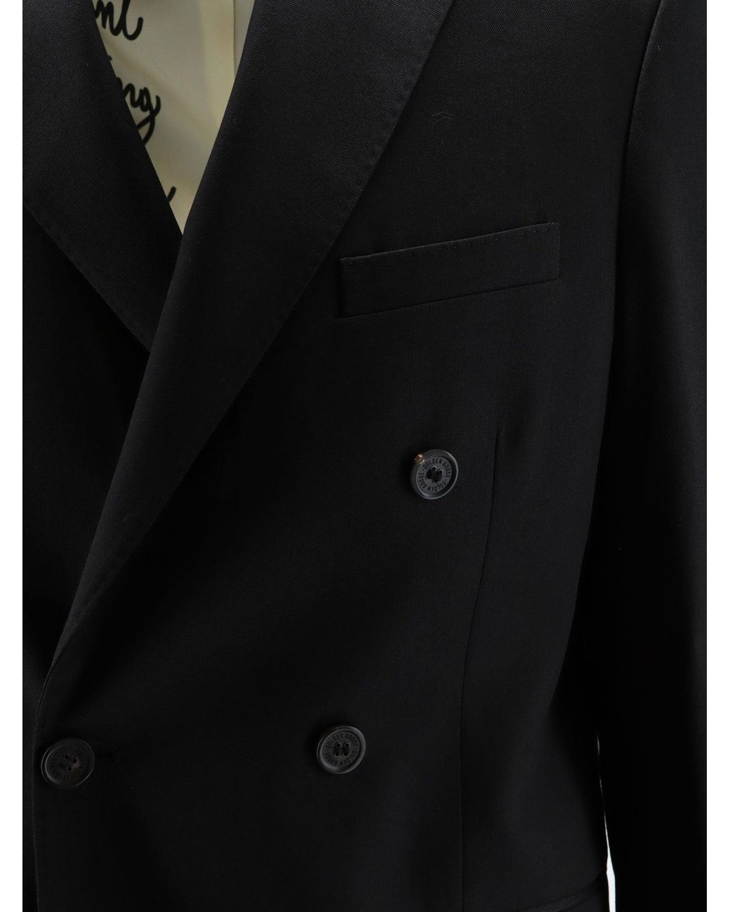Golden Goose Deluxe Brand Black Dave Virgin Wool Blazer for men