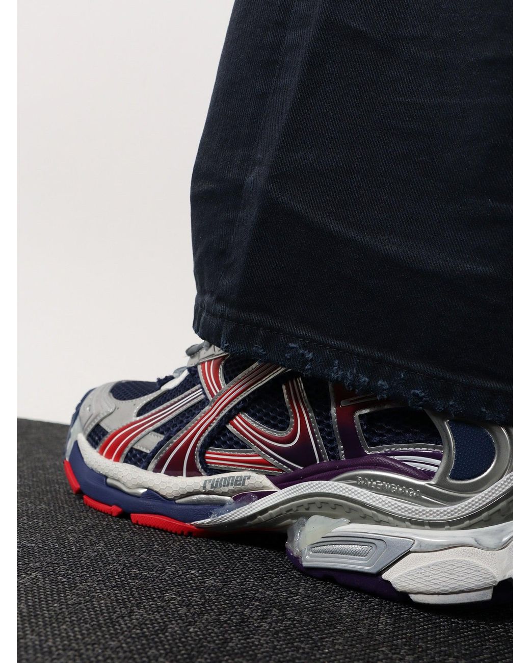 Balenciaga White Mesh And Nylon Runner Sneakers for men