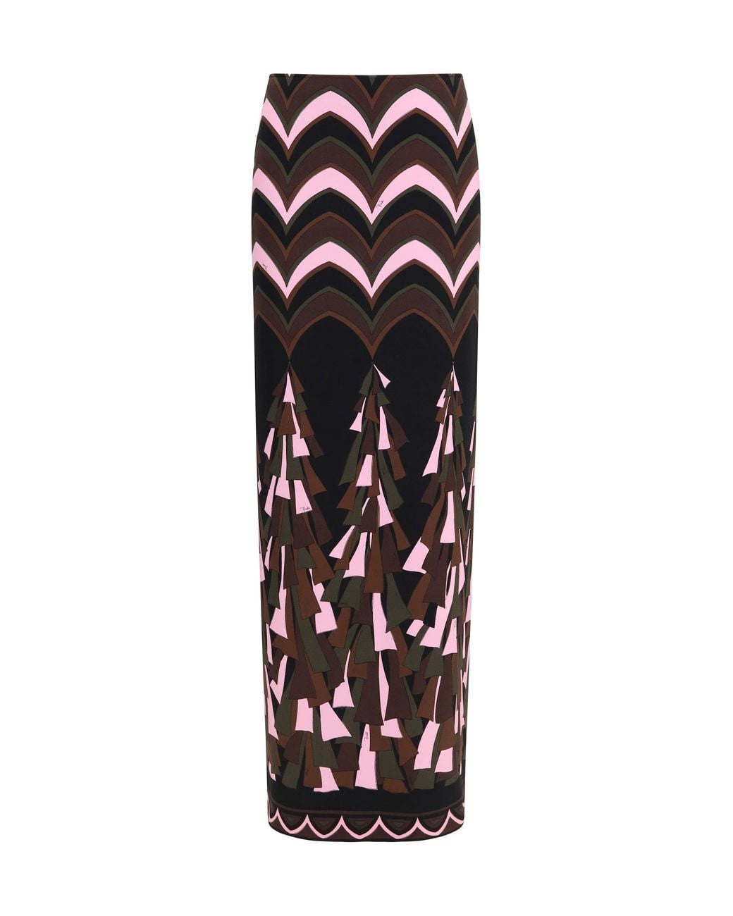 Emilio Pucci White Fitted Long Skirt