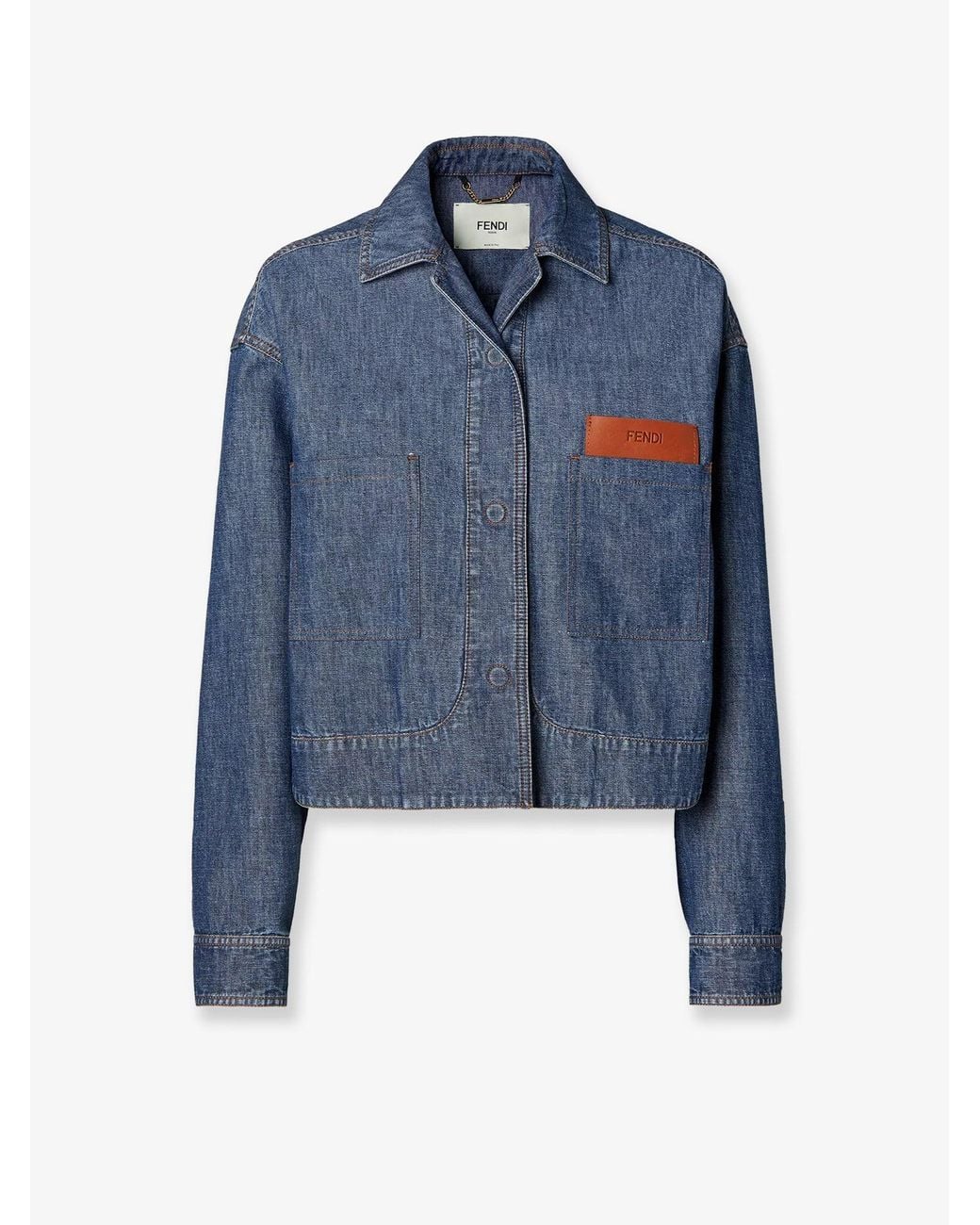 Fendi Blue Chambray Denim Jacket