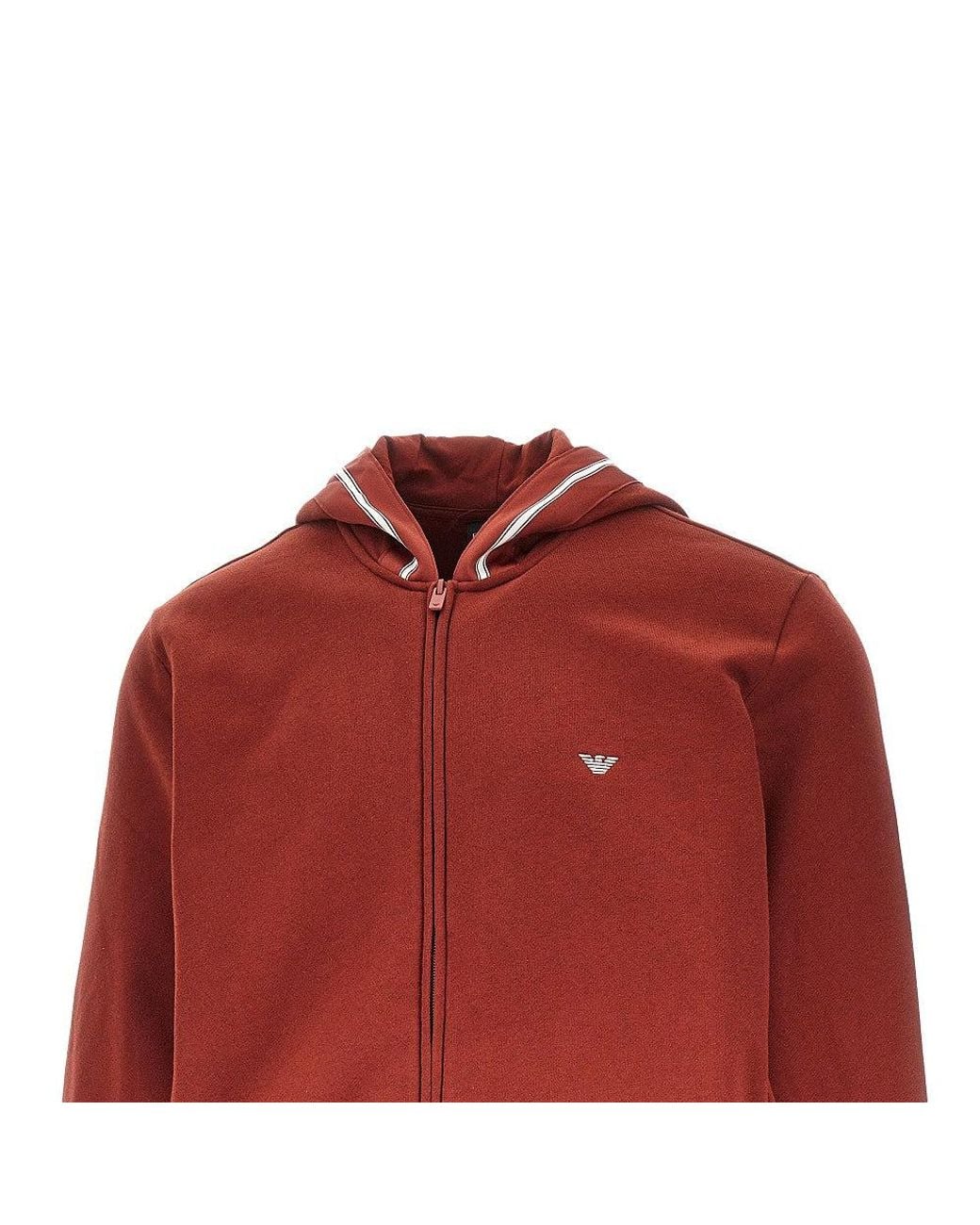 EA BODYWEAR Red Loungewear Hoodie for men