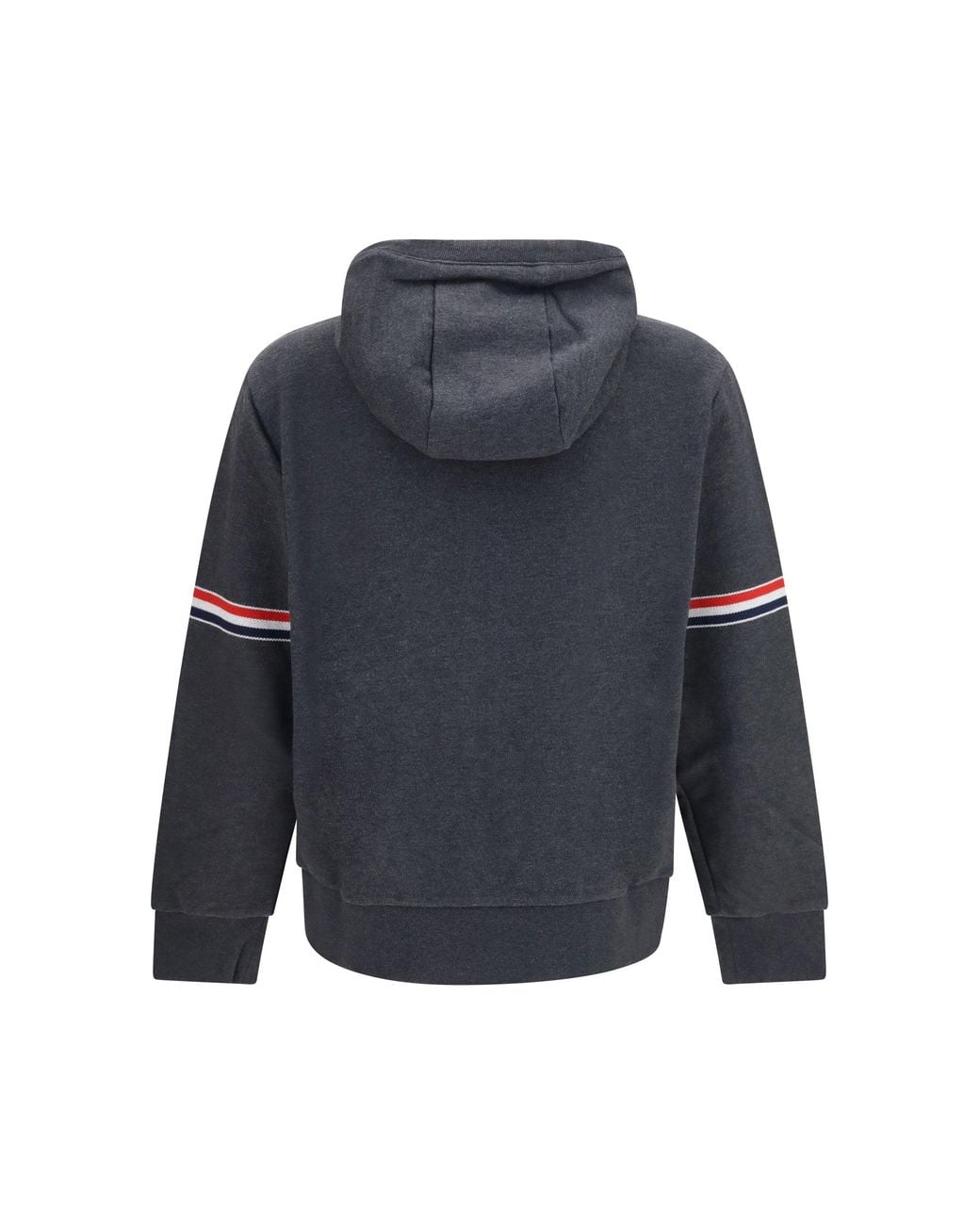 Thom Browne Blue Classic Loopback 4-Bar Zip-Up Hoodie Charcoal for men