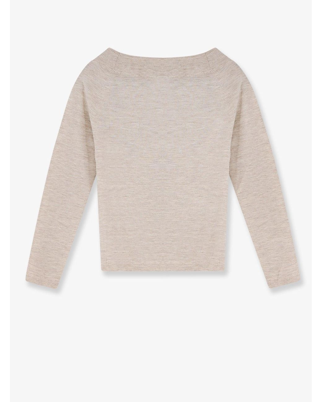 Max Mara White Faretra Cashmere Sweater With Matching Removable Band
