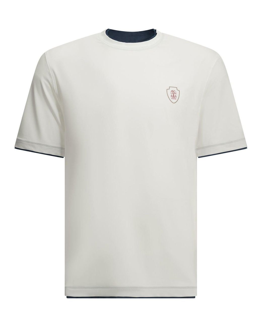 Brunello Cucinelli White Crewneck T-Shirt for men