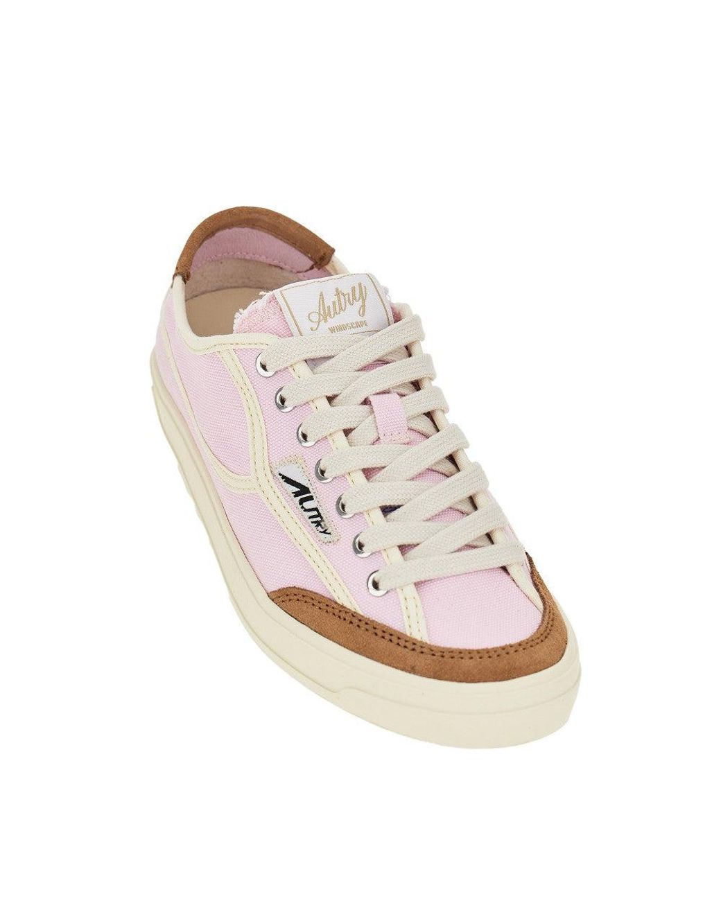 Autry Pink Windscape Low Canvas Sneakers