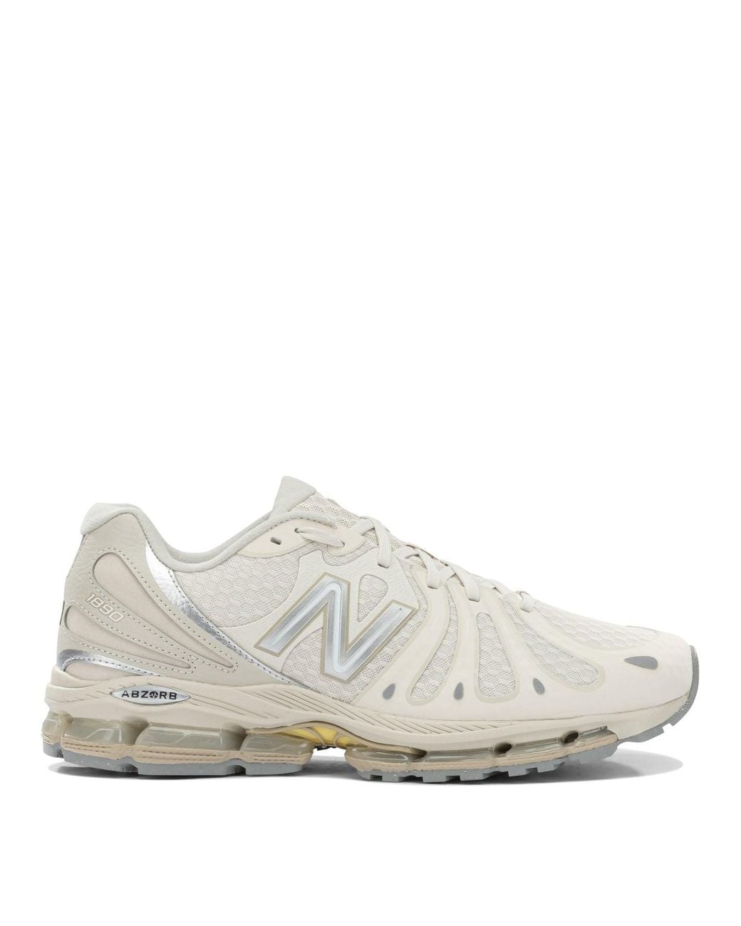 New Balance White "Abzorb 1890" Low-Top Sneakers