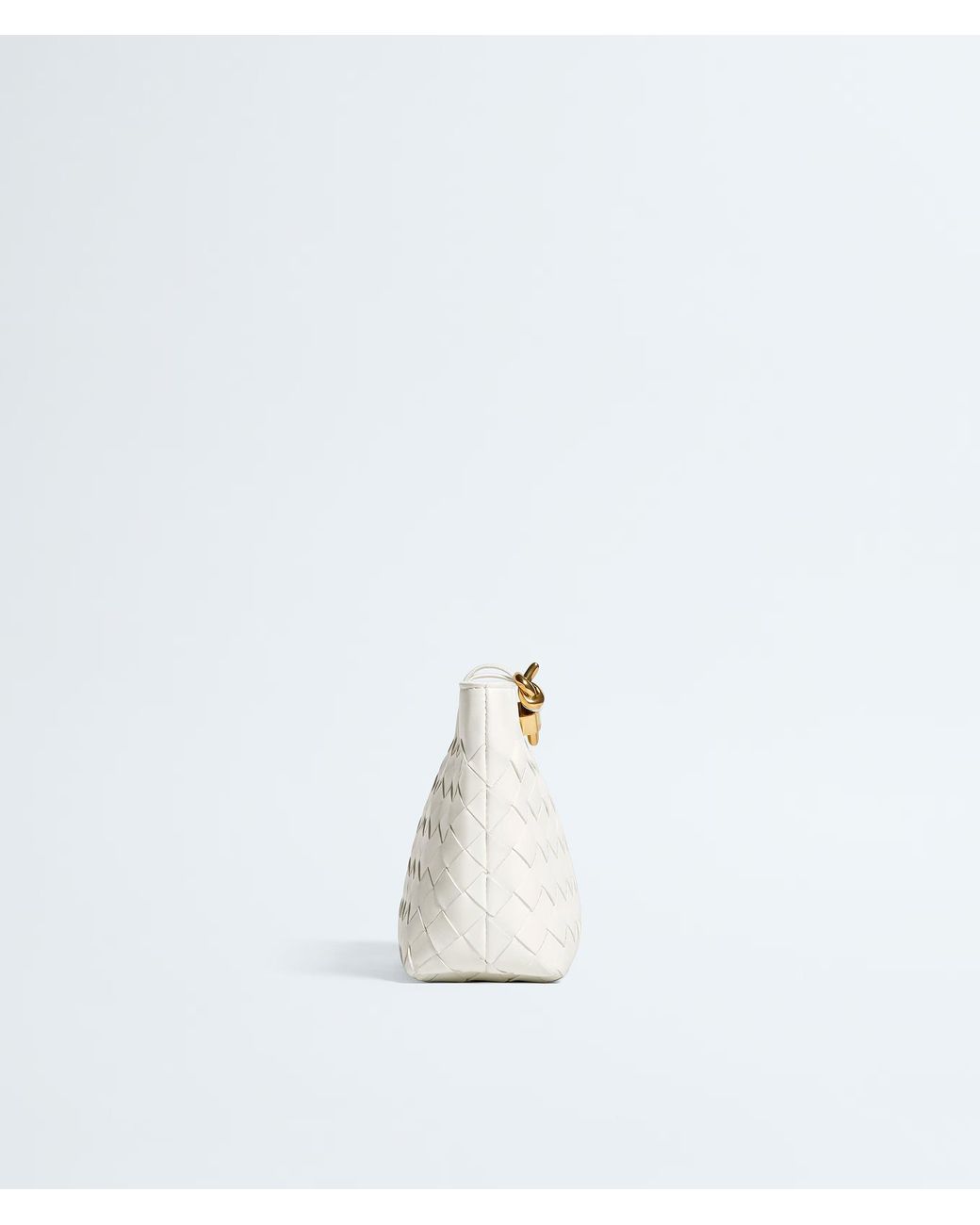 Bottega Veneta White Andiamo Boat Medium Pouch